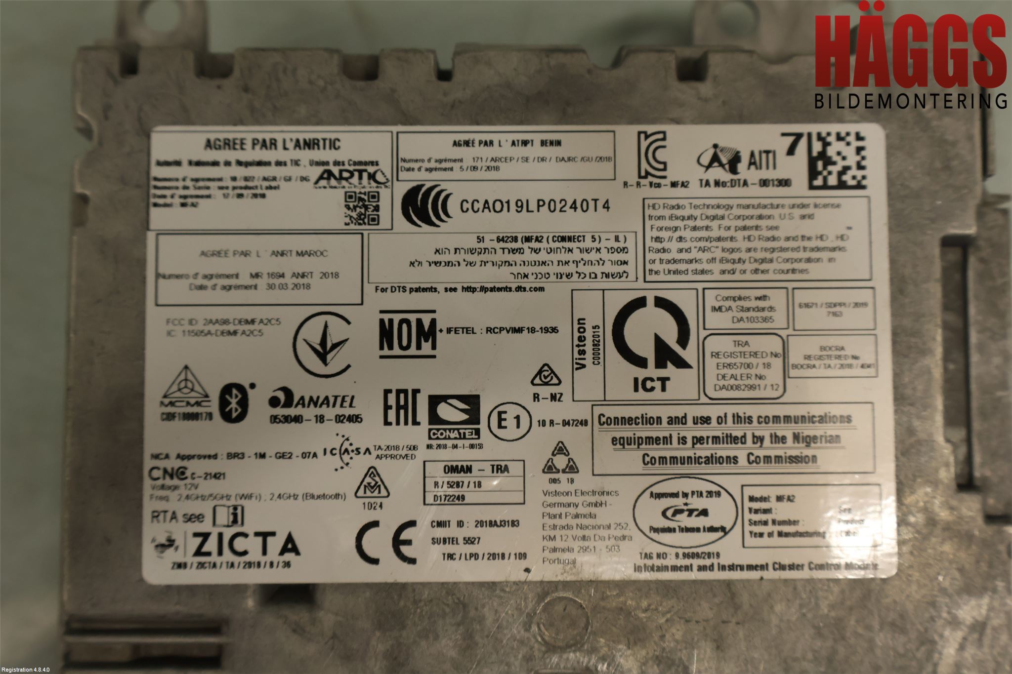 Mercedes-Benz MB SPRINTER (W907/W910) 19- Styrenhet Multimedia