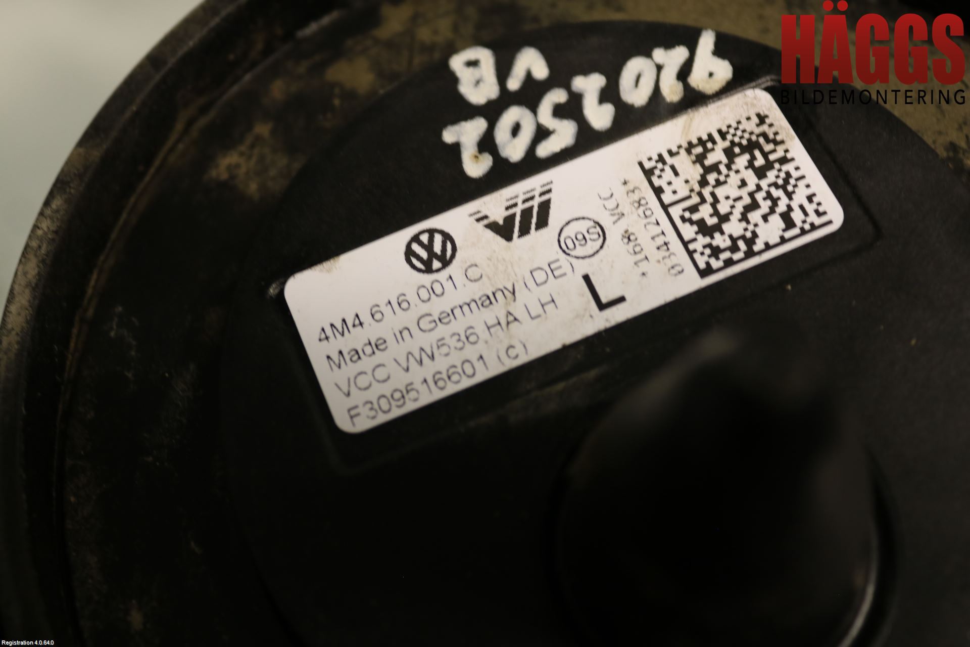 Volkswagen VW TOUAREG CR 18- Nivå-Luftfjädring Bälg