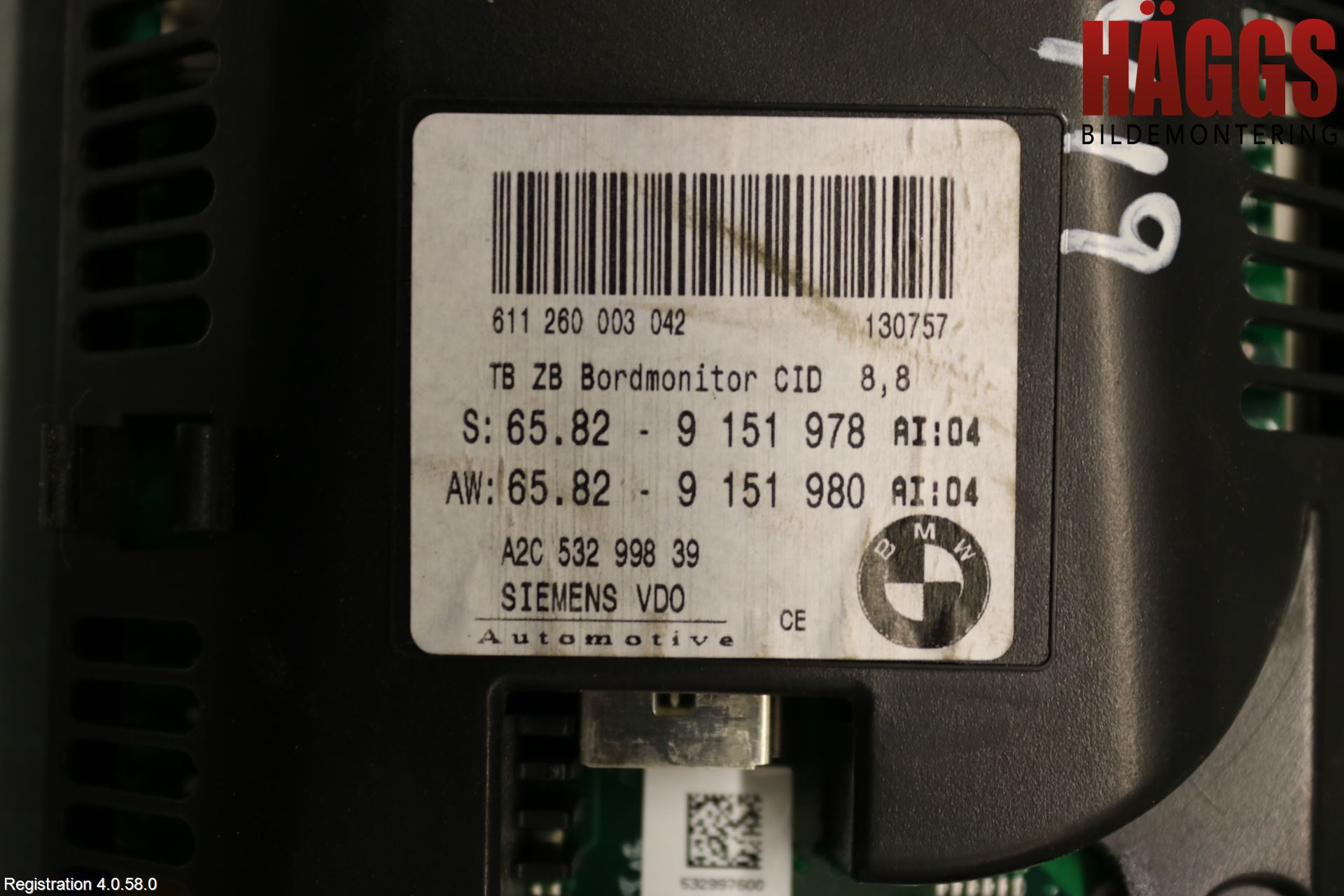 BMW 5 E60/61 Sed/Tou 02-10 Bildskärm