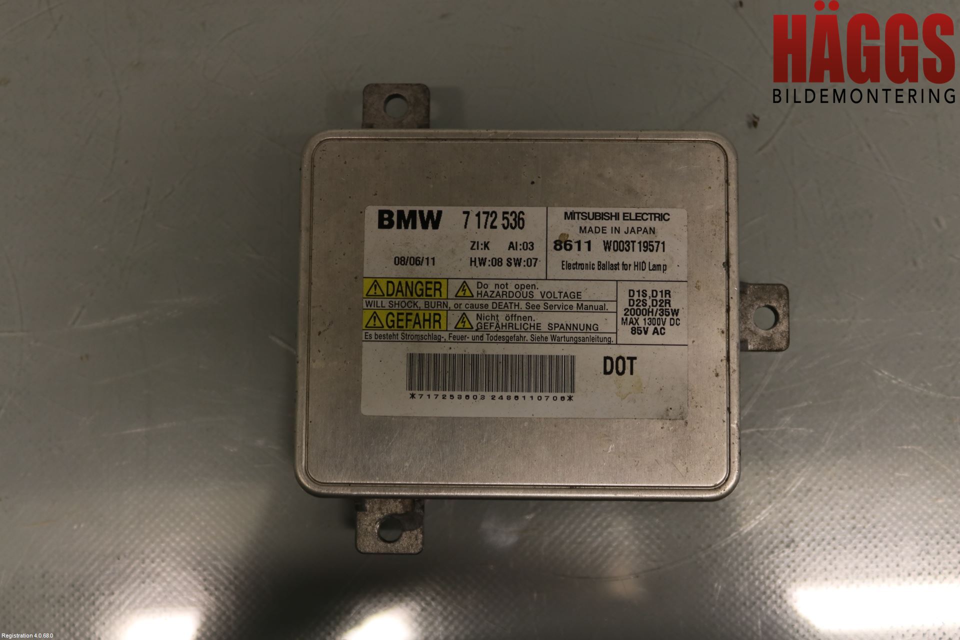 BMW 3 E90/91 SED/TOU 05-12 Styrenhet Strålkastare