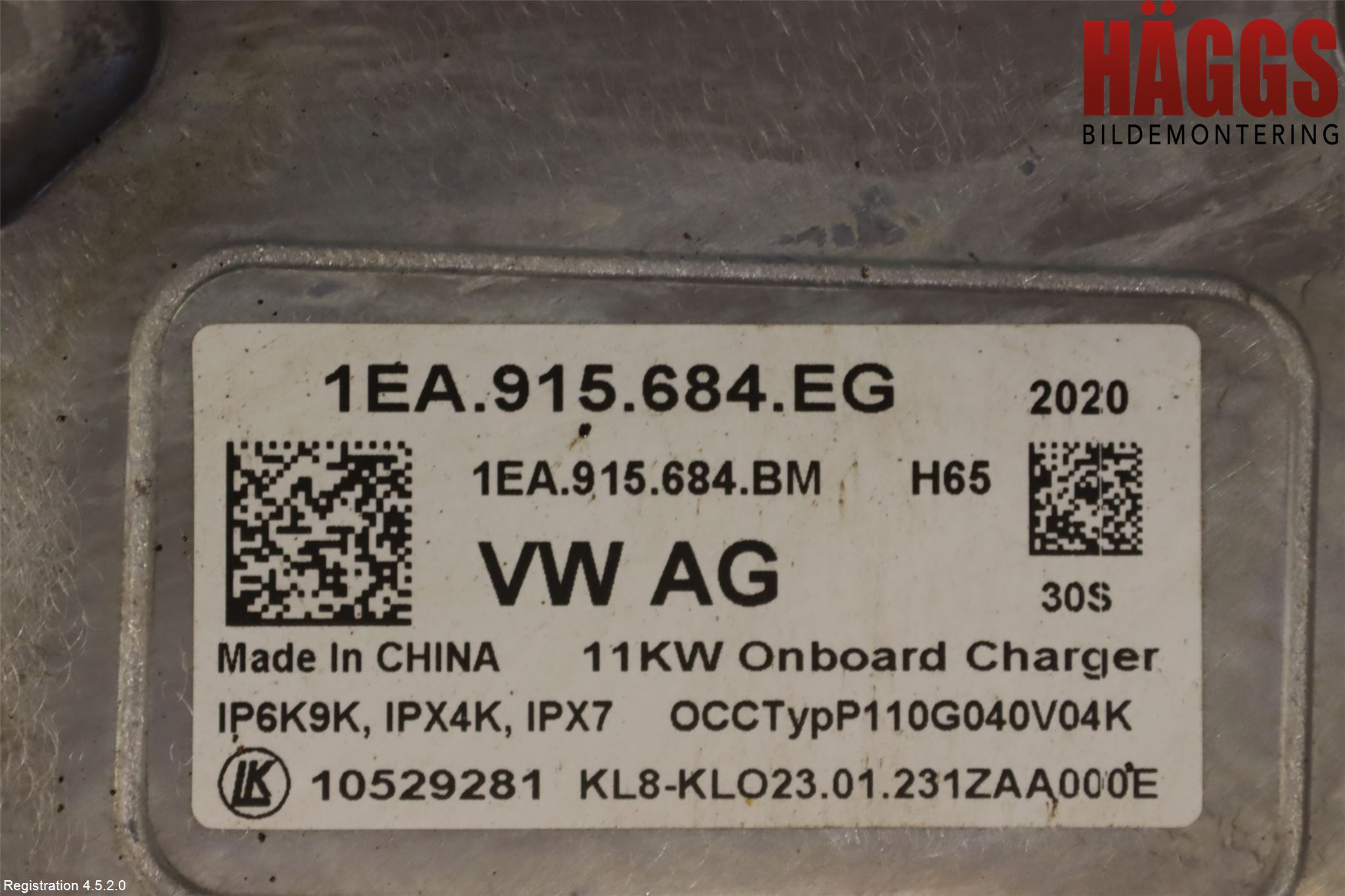 Volkswagen VW ID.3 21- Batteriladdare Högspänning