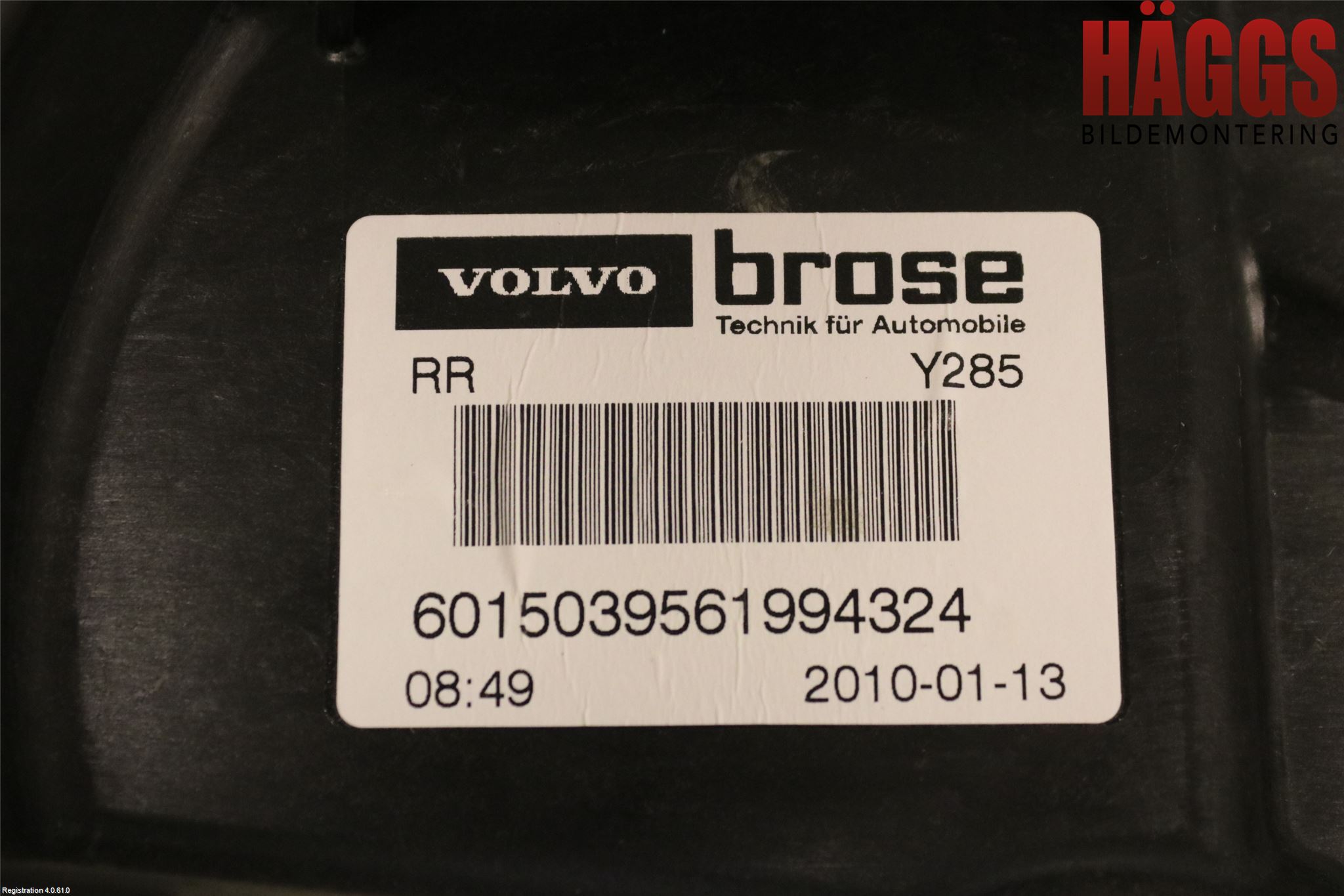 Volvo V70 08-13 Fönsterhissmekanism