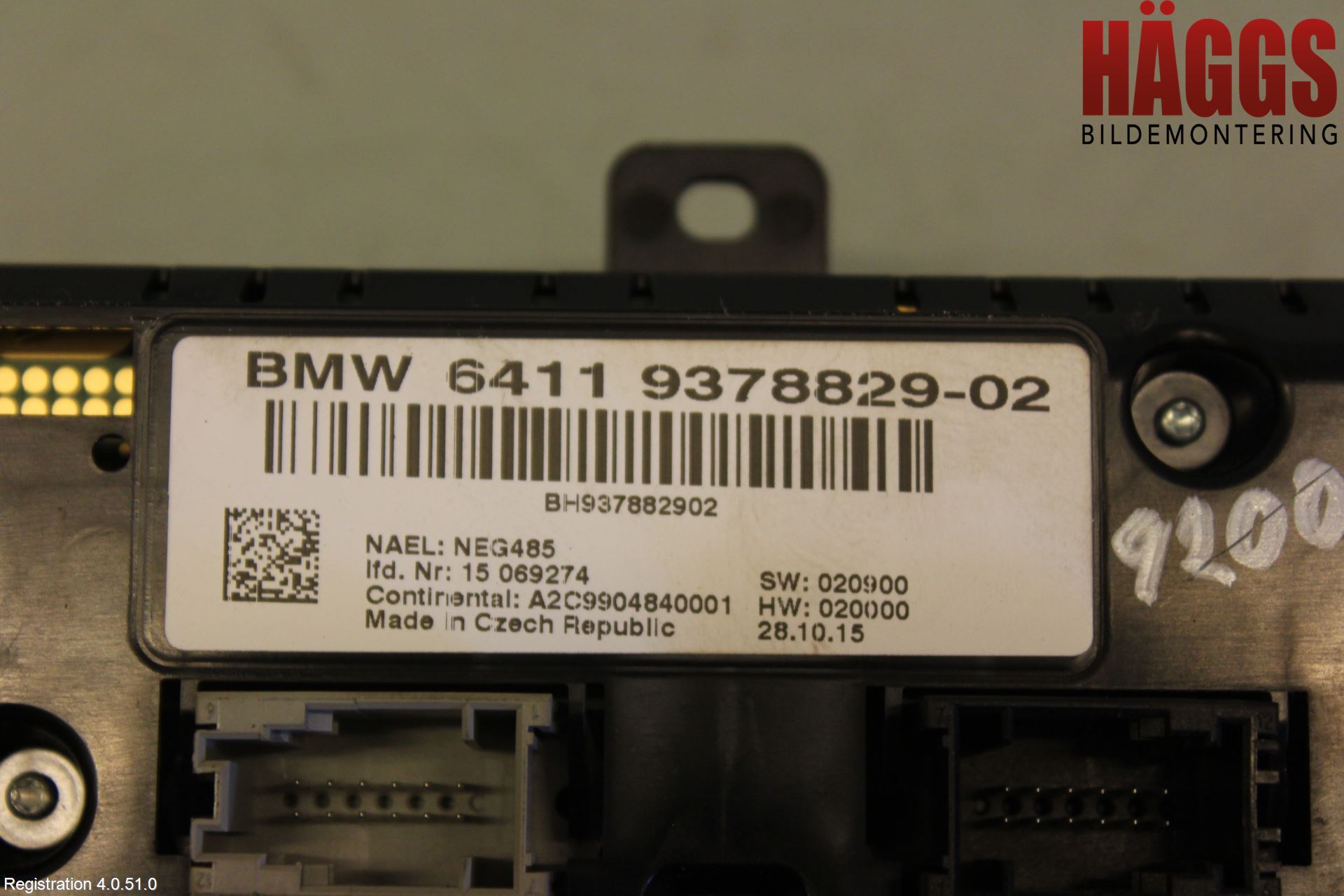 BMW X3 F25 10-17 Ac Styrenhet Ac Manöveren