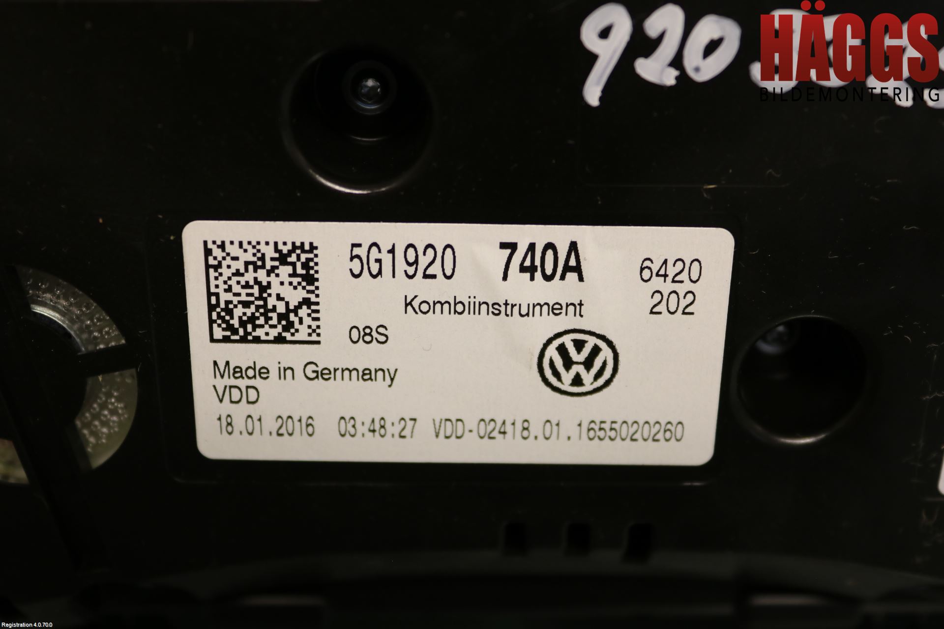 Volkswagen VW GOLF / E-GOLF VII 13-20 Instrument Komb