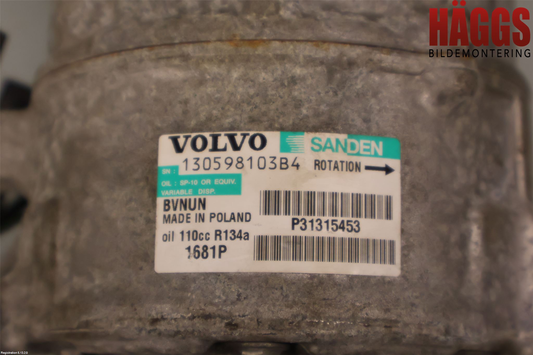 Volvo XC60 14-17 Ac Kompressor