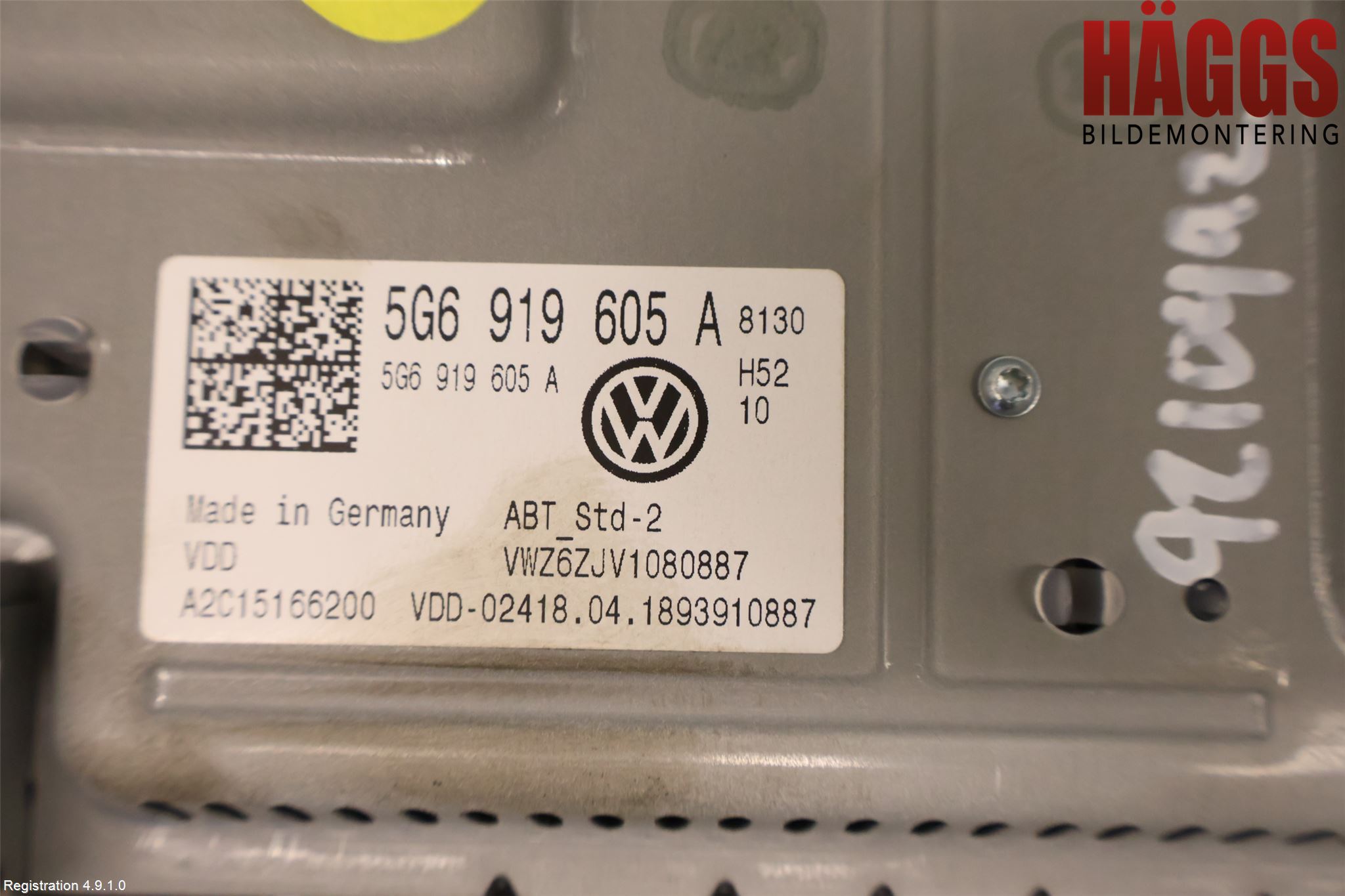 Volkswagen VW GOLF / E-GOLF VII 13-20 Cd Radio - Multimediapanel