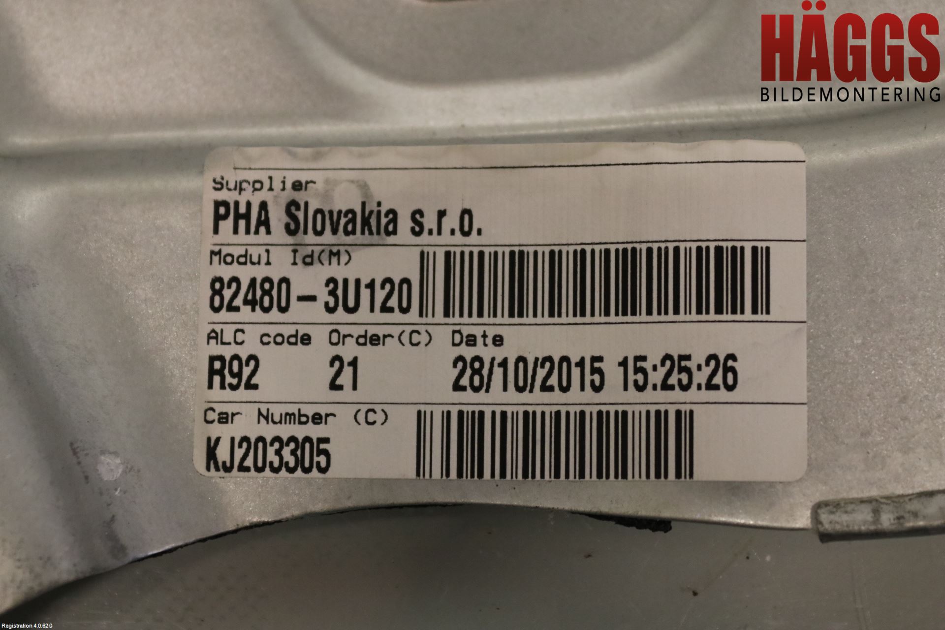 Kia SPORTAGE (SL) 11-15 Fönsterhissmekanism