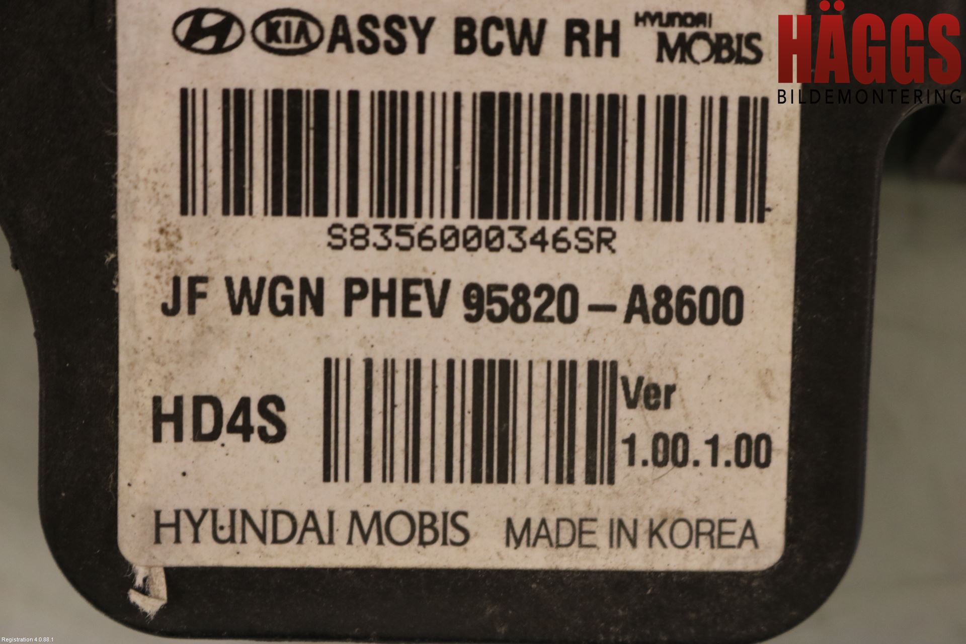 Kia OPTIMA 16-20 Sensor Aktivt Kollisionsskydd