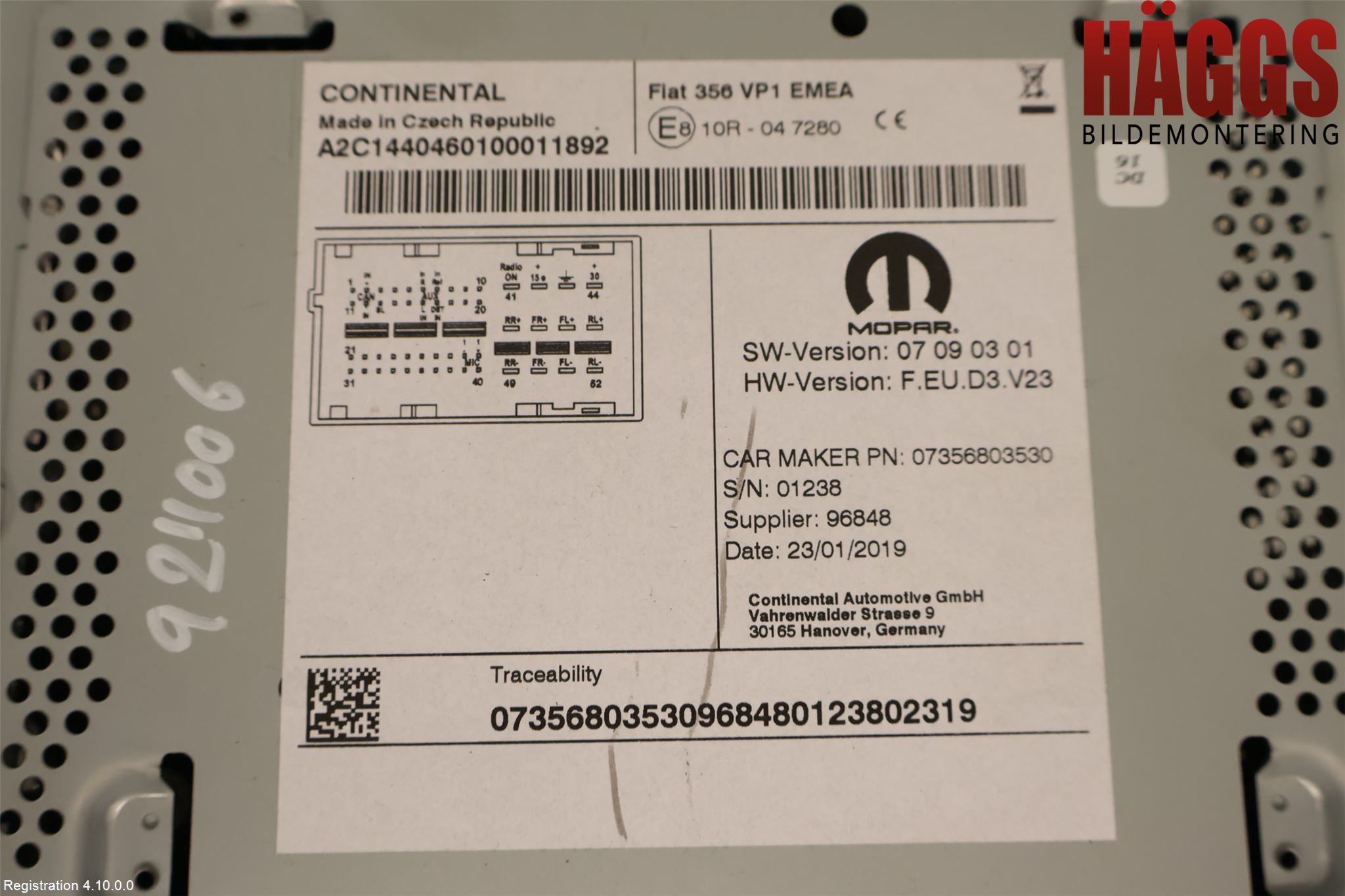 Fiat TIPO/CROSS 16- Cd Radio - Multimediapanel