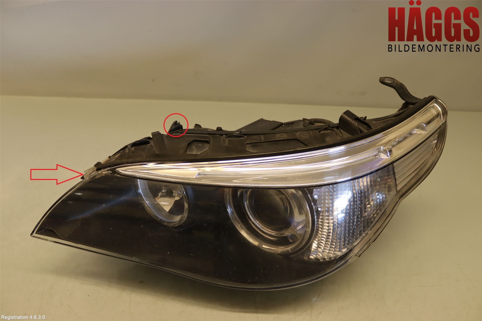 BMW 5 E60/61 Sed/Tou 02-10 Strålkastare Vänster