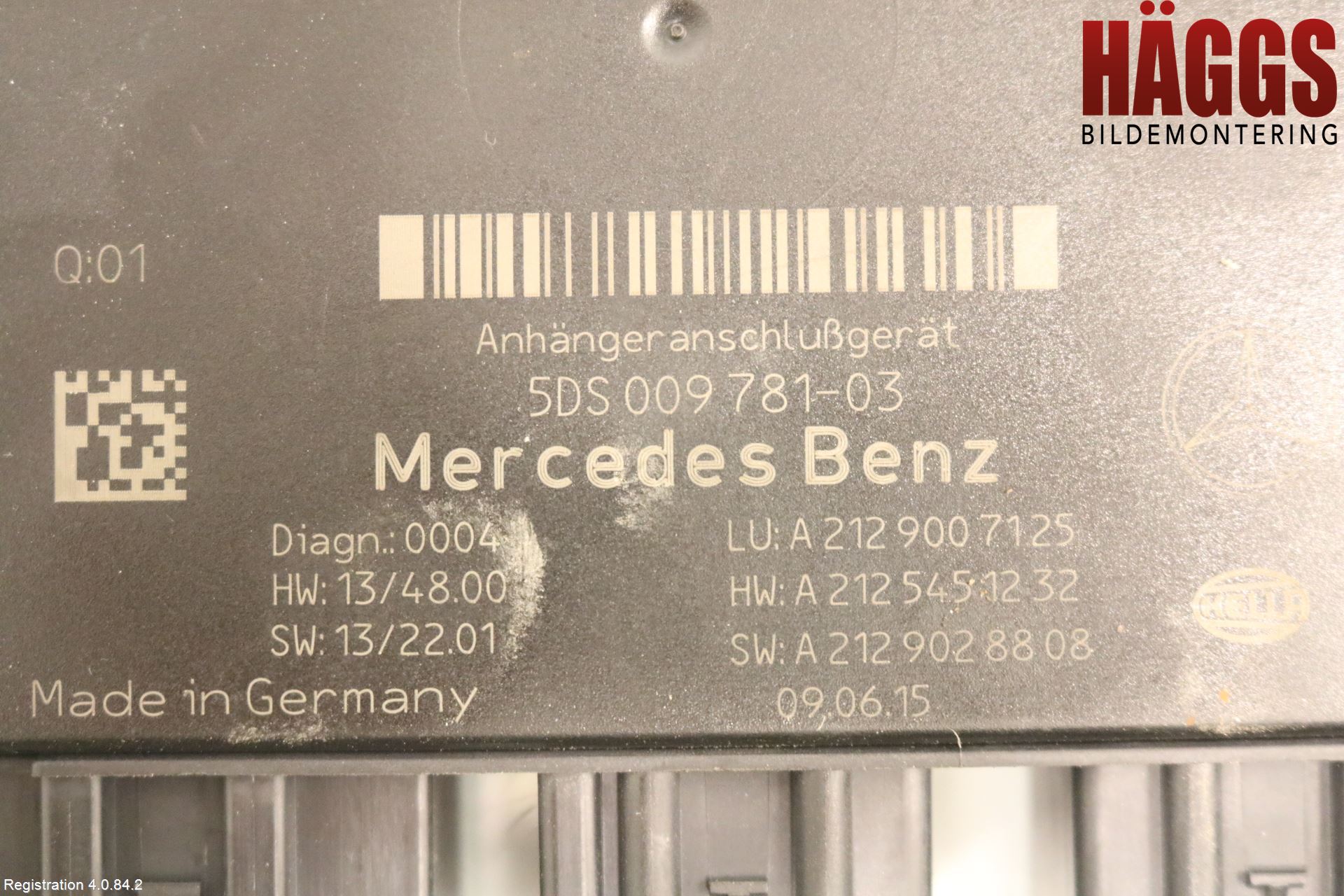 Mercedes-Benz MB E-KLASS (W212) 09-16 Styrenhet Dragkrok