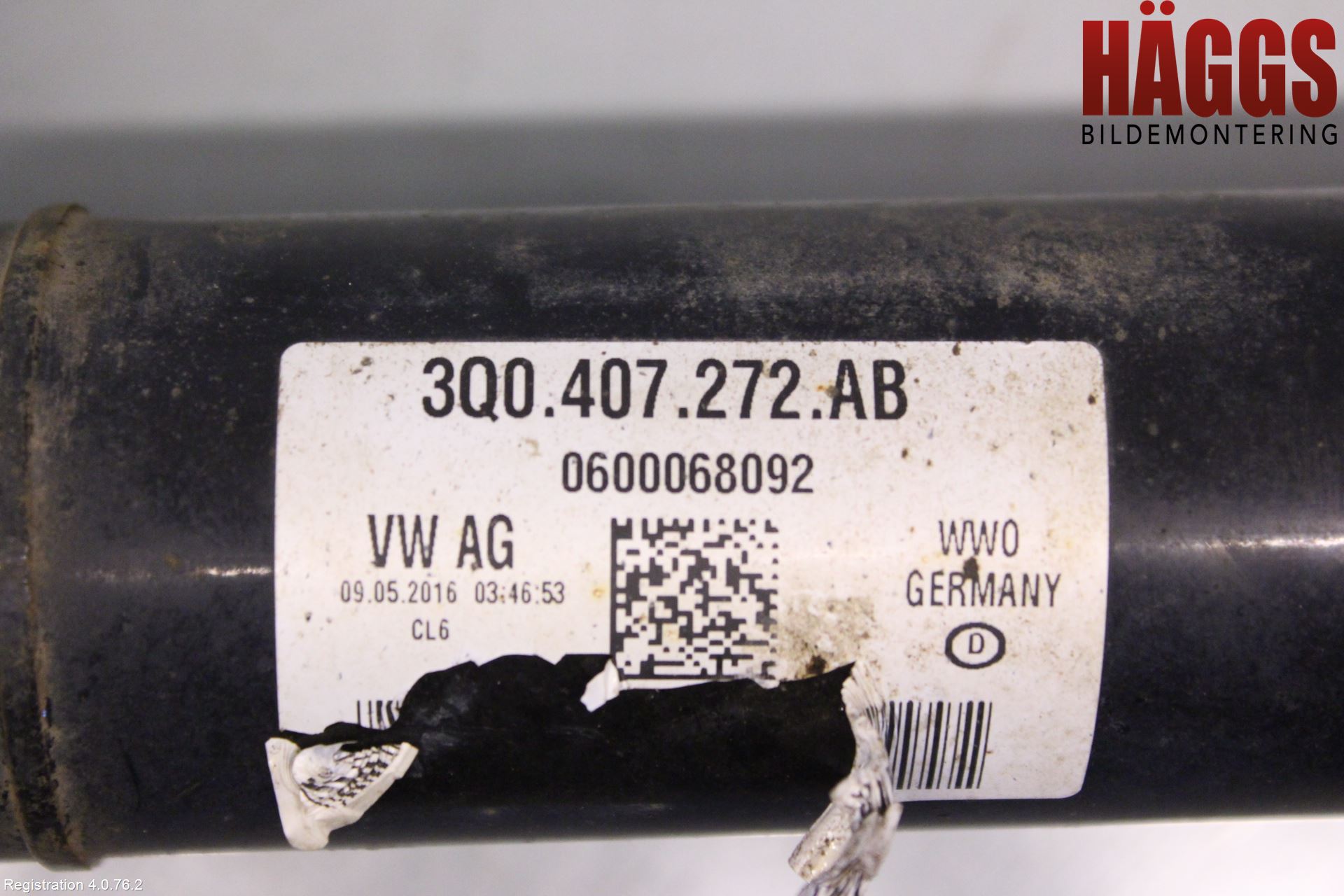 Volkswagen VW CADDY 16-20 Drivaxel Fram Höger