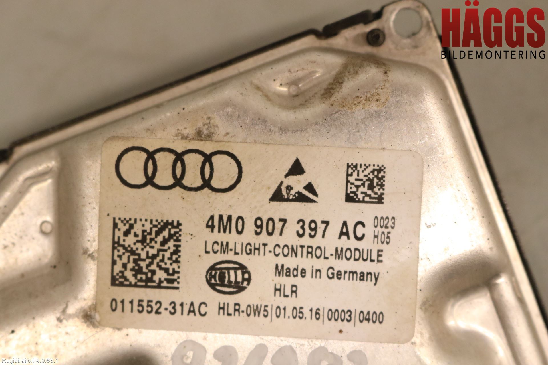 Audi A4/S4 B9 16-19 Styrenhet Strålkastare