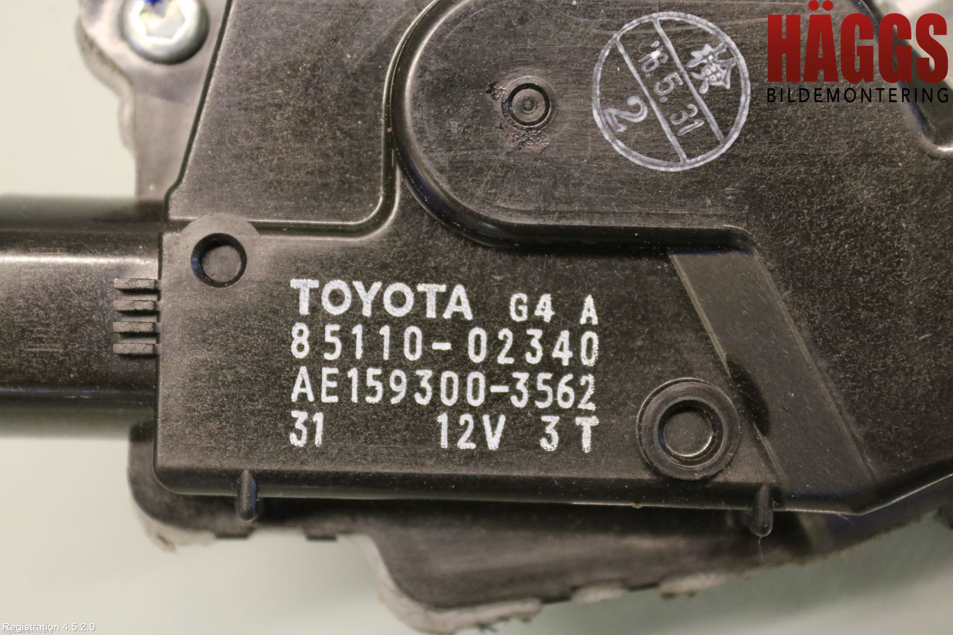 Toyota AURIS 13-19 Torkarmotor Vindruta