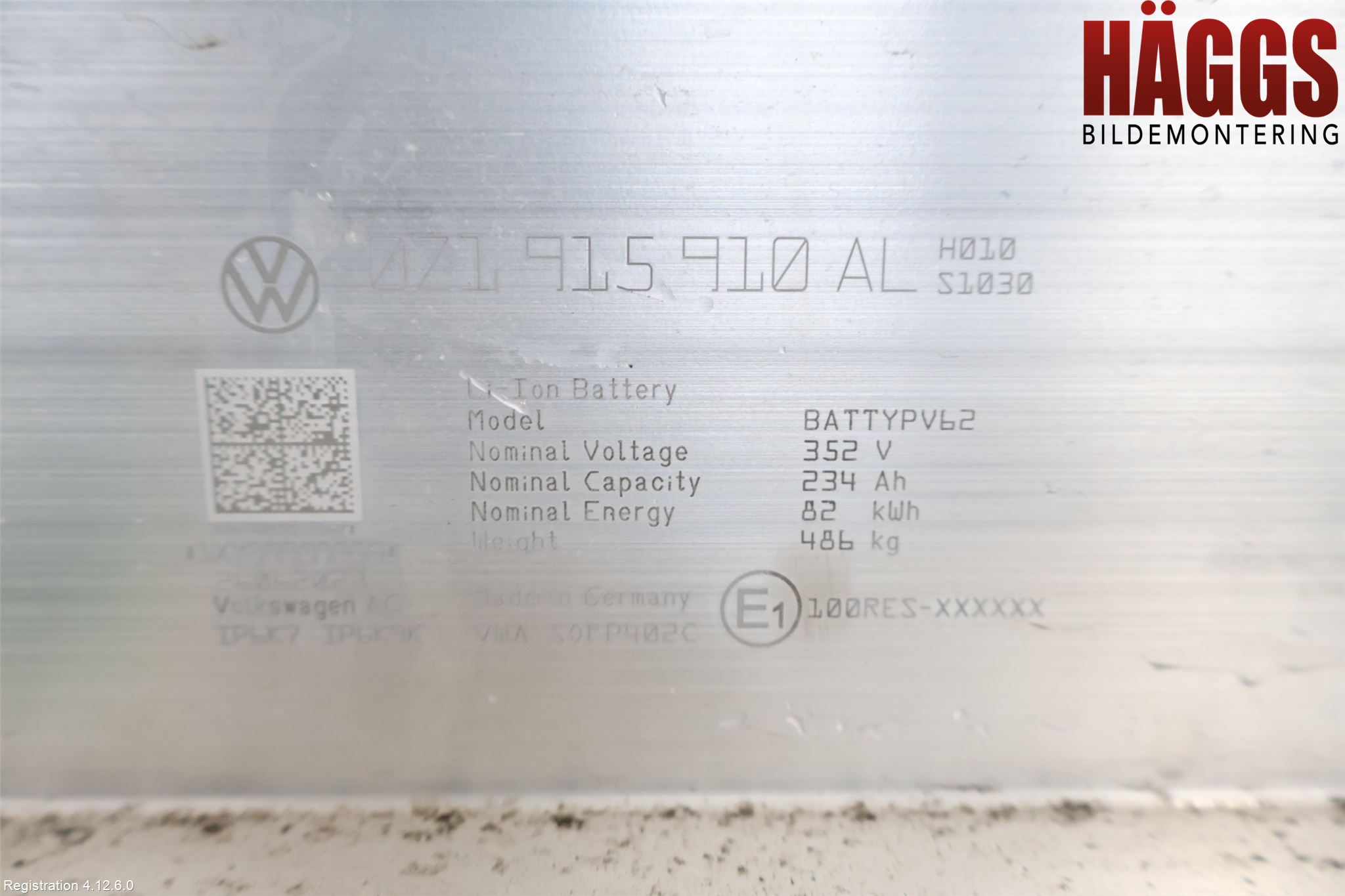 Volkswagen VW ID.4 21- Batteri Högspänning