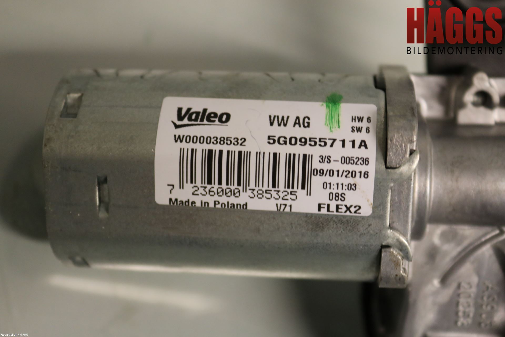 Volkswagen VW GOLF / E-GOLF VII 13-20 Torkarmotor Baklucka