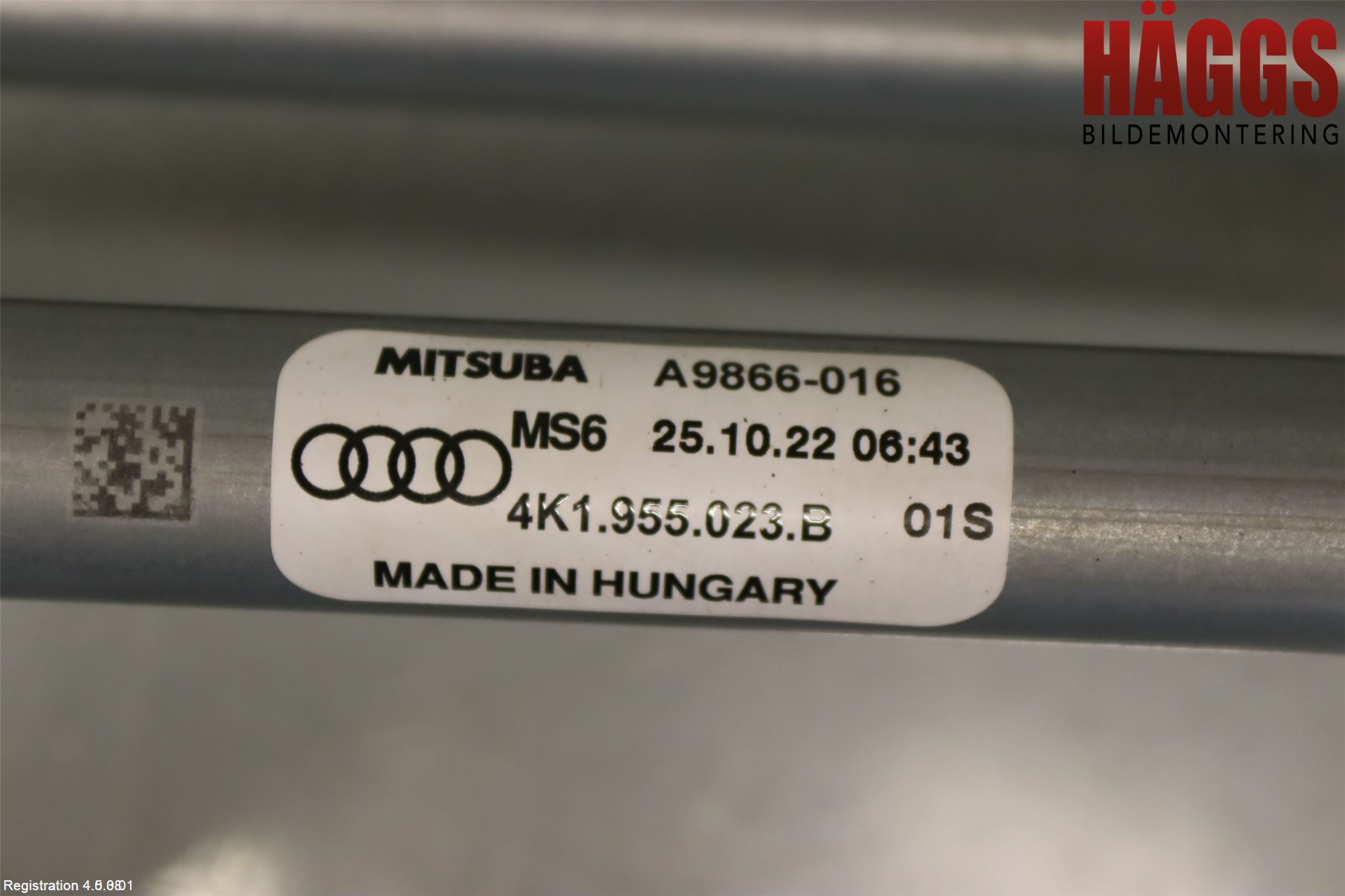 Audi A7 Sportback 4K 18- Torkarmotor Vindruta