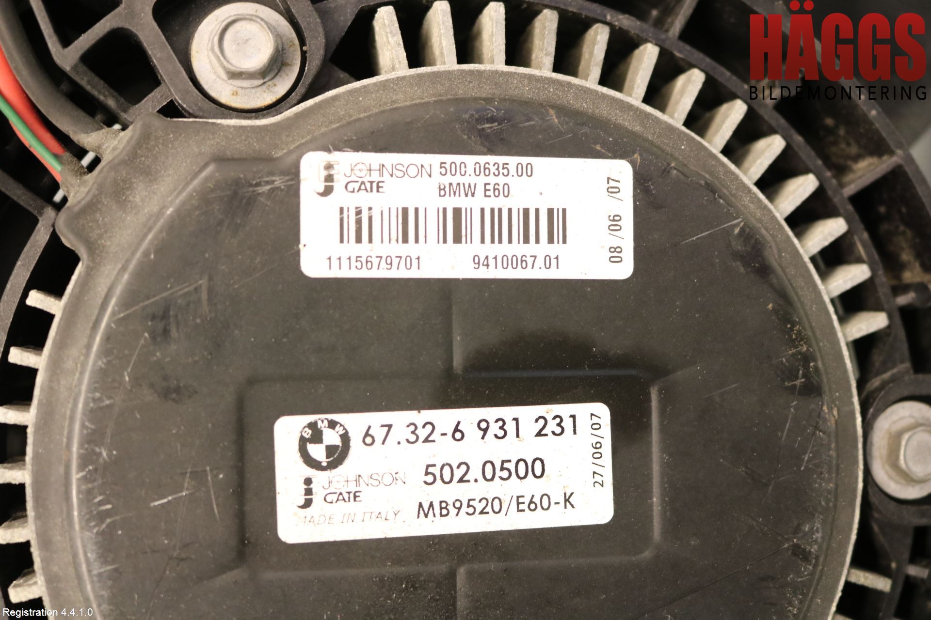 BMW 5 E60/61 Sed/Tou 02-10 Kylfläkt El