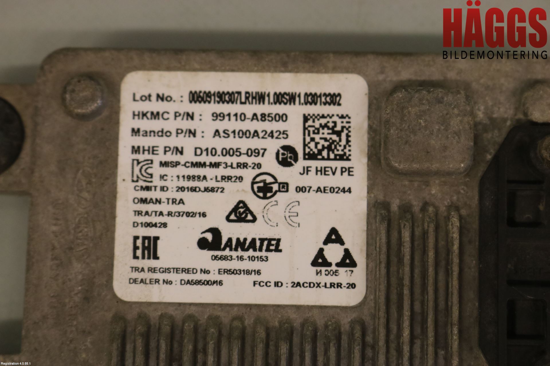 Kia OPTIMA 16-20 Sensor Aktivt Kollisionsskydd