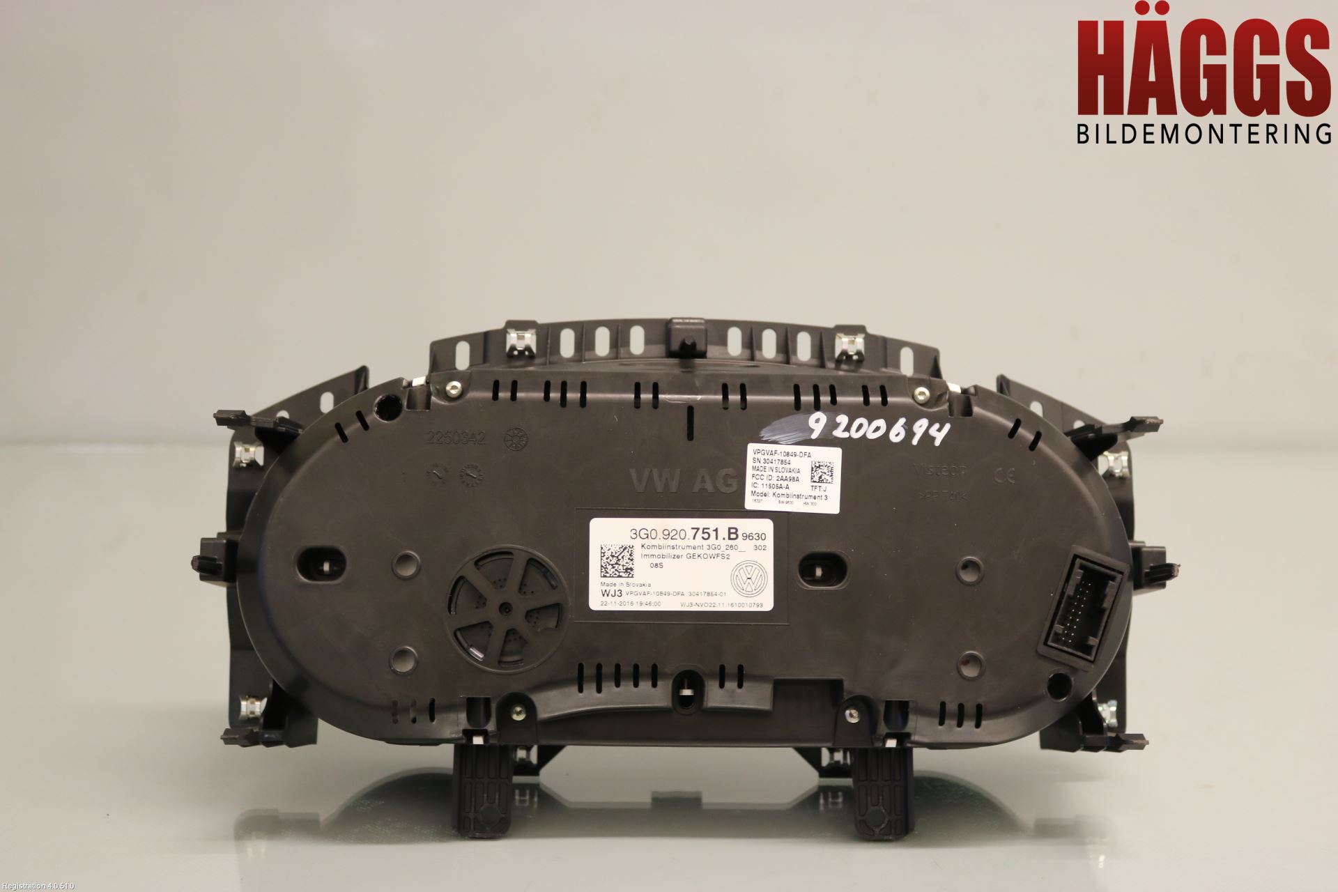Volkswagen VW PASSAT 15-19 Instrument Komb