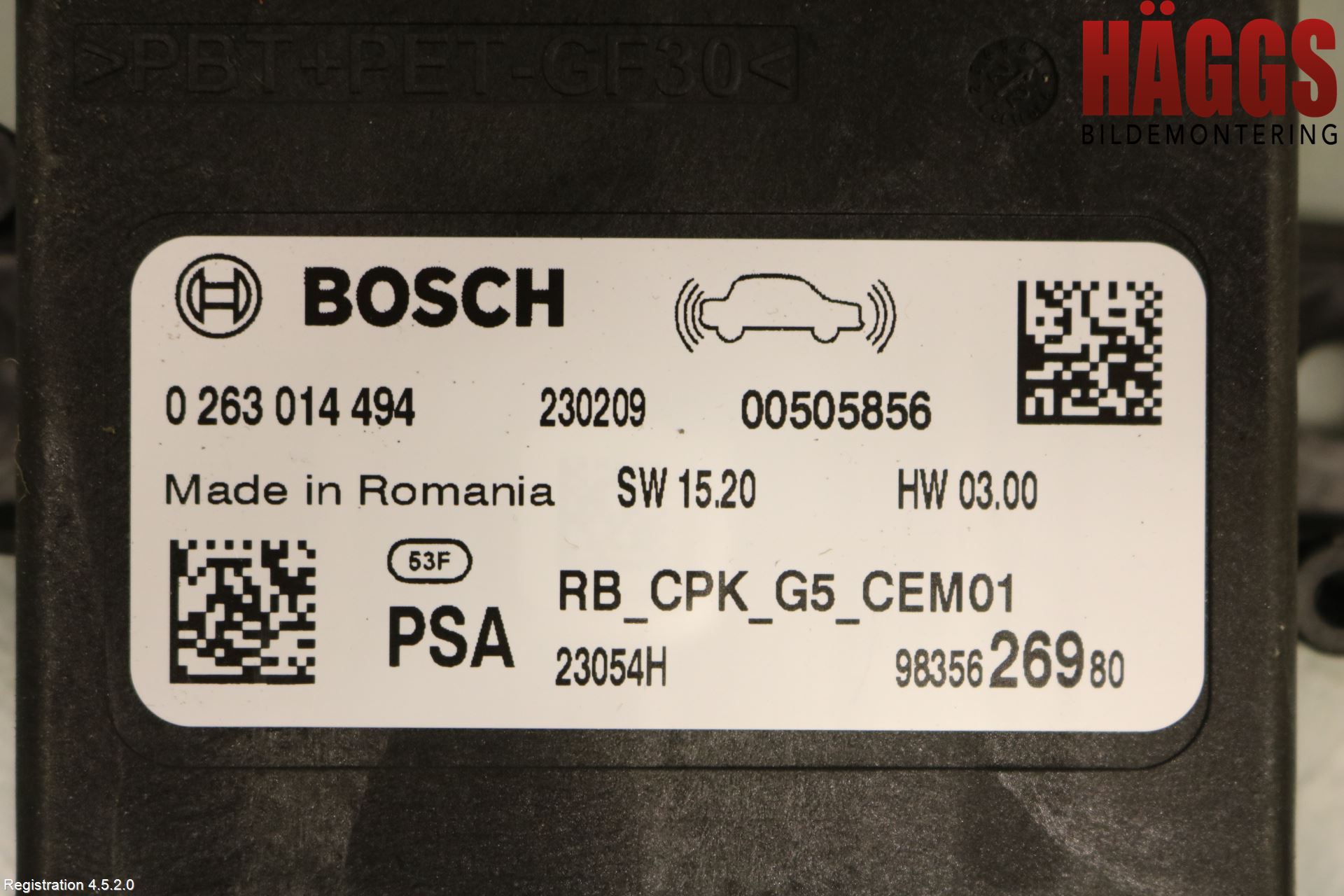 Peugeot 3008 17-24 Styrenhet Parkeringshjälp