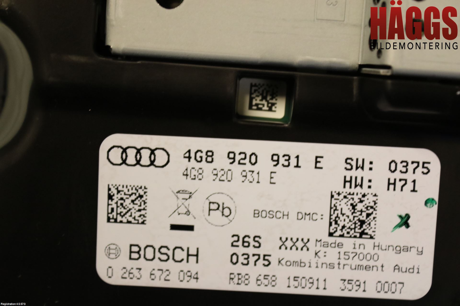 Audi A6/S6 4G 11-18 Instrument Komb