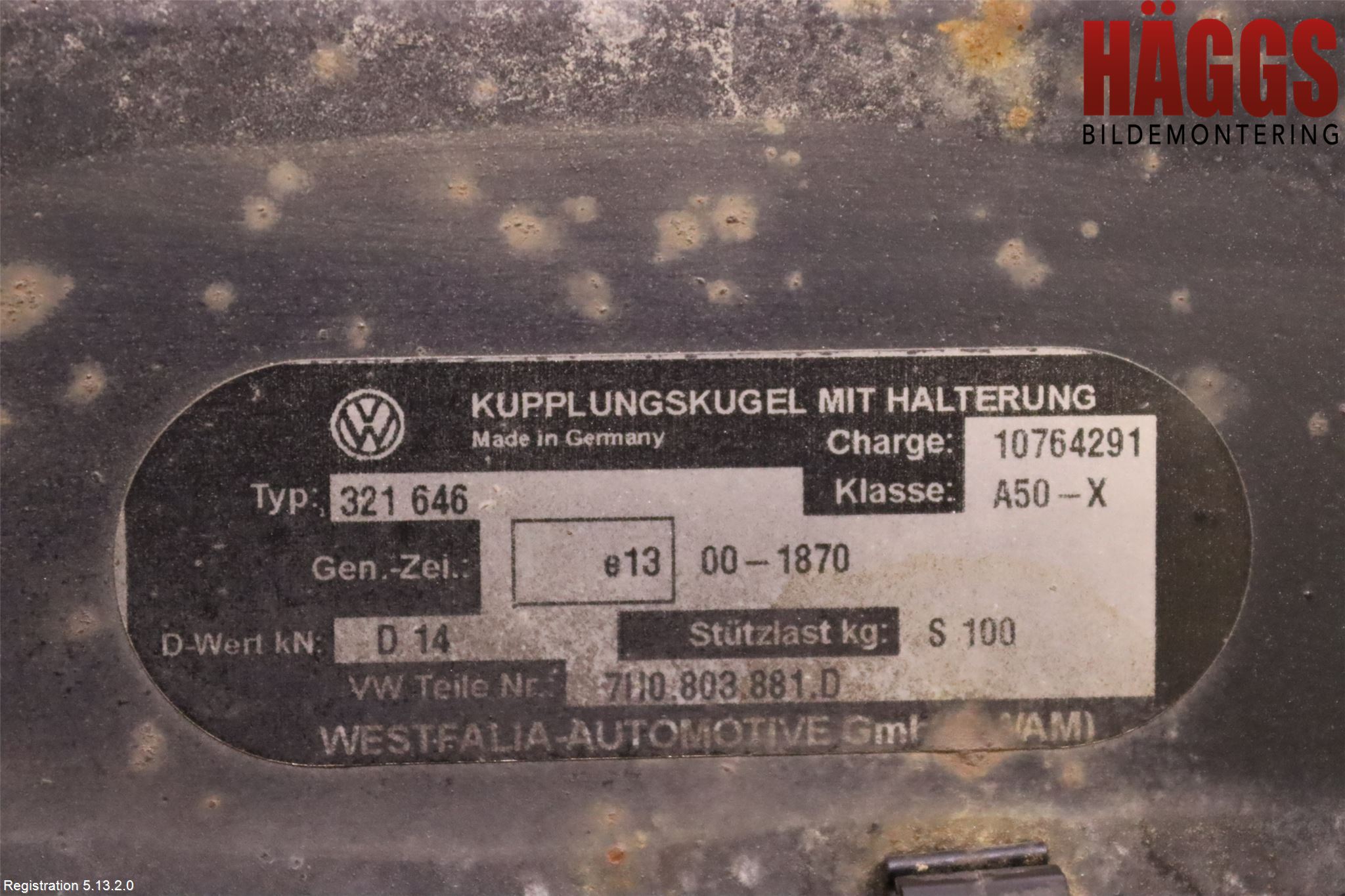 Volkswagen VW TRANSP/CARAVELLE (T5) 04-15 Dragkrok