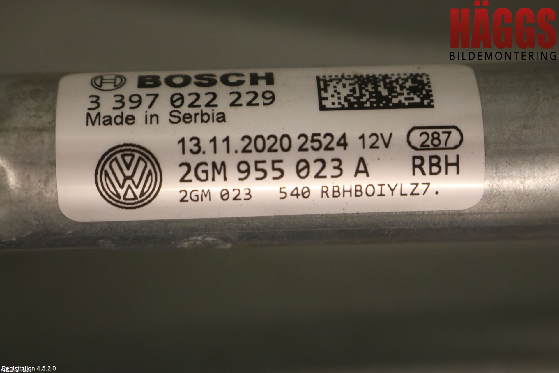 Volkswagen VW T-CROSS 19- Torkarmotor Vindruta