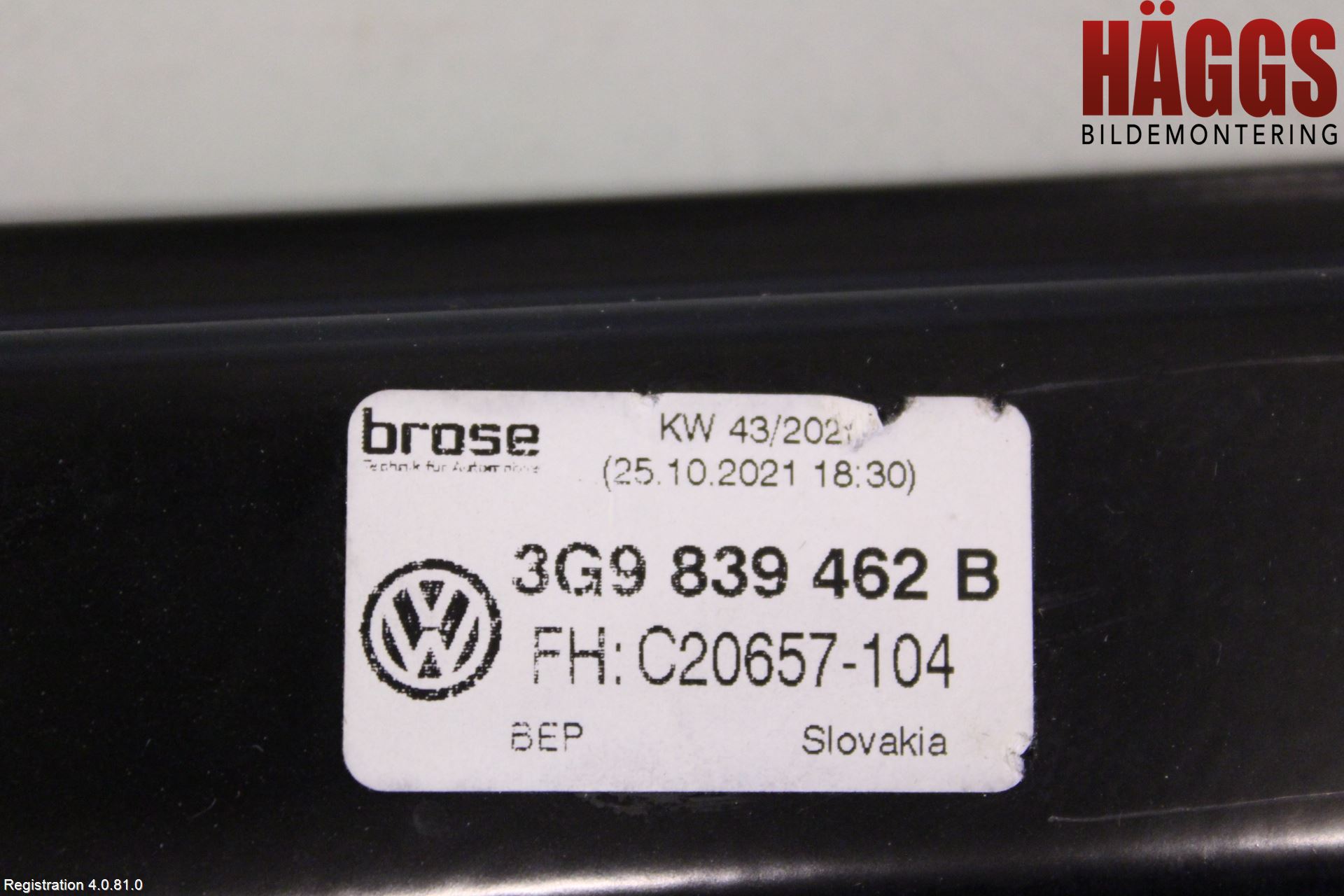 Volkswagen VW PASSAT 20-24 Fönsterhissmekanism