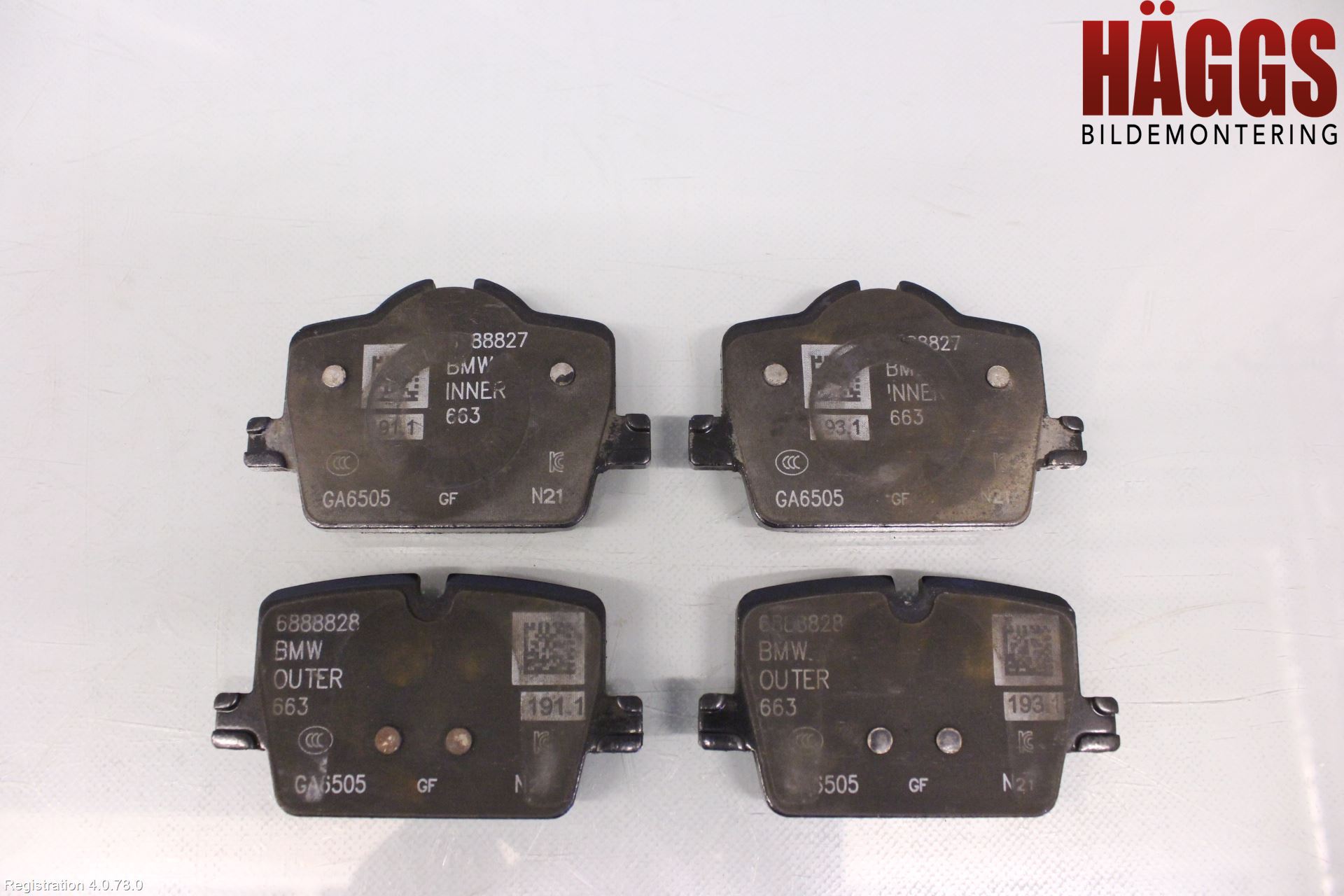 BMW 3 G20/G21/G80/G81 19- Bromsbelägg Bak