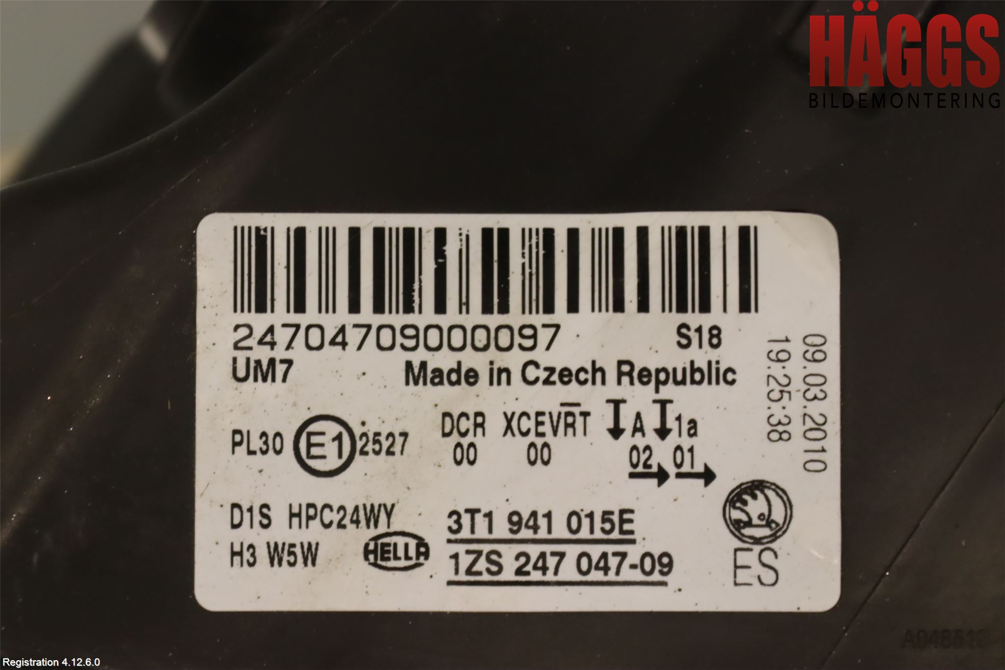 Skoda SUPERB 09-15 Strålkastare Vänster