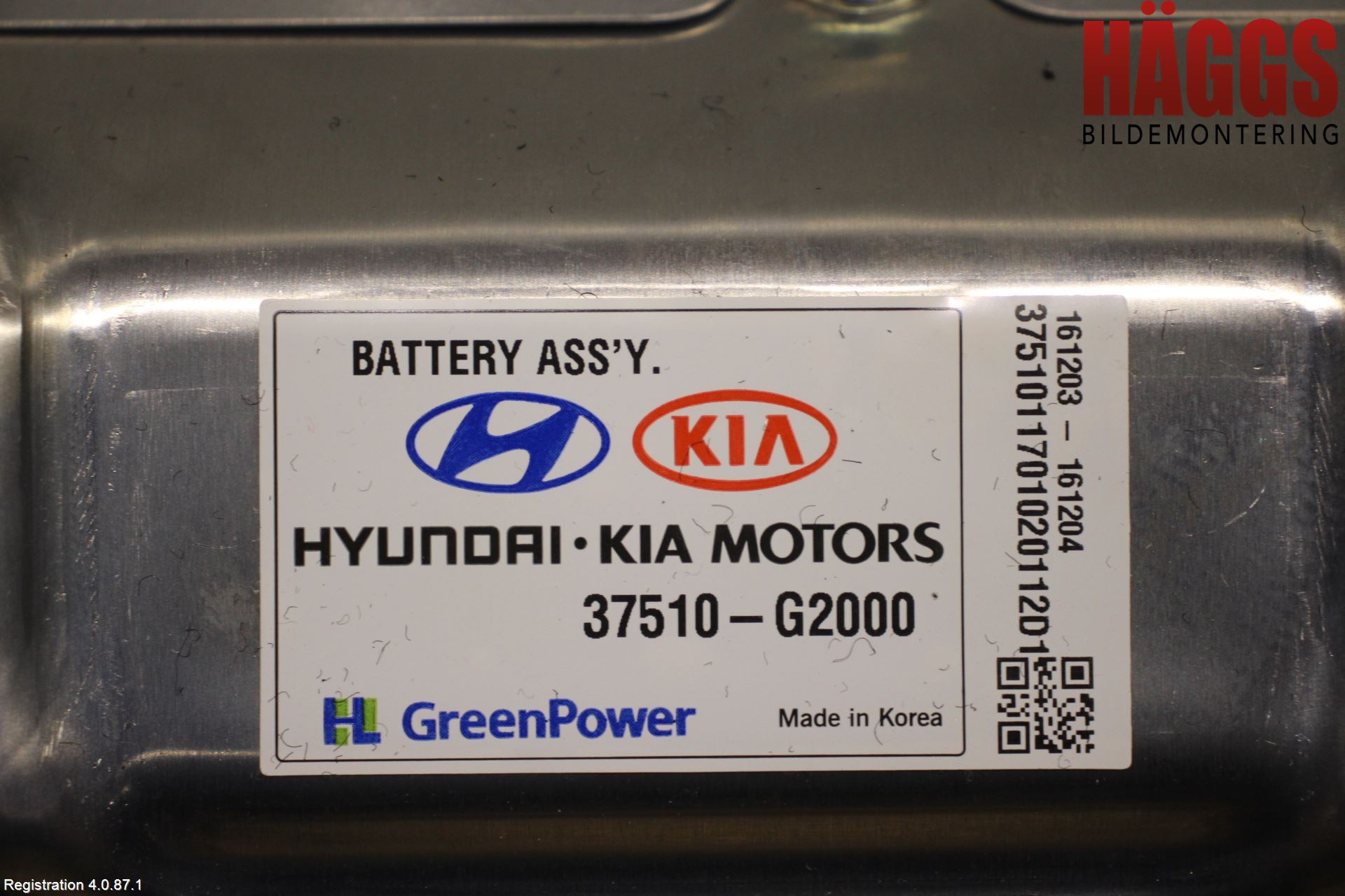 Kia NIRO (DE) 17-22 Batteri Högspänning