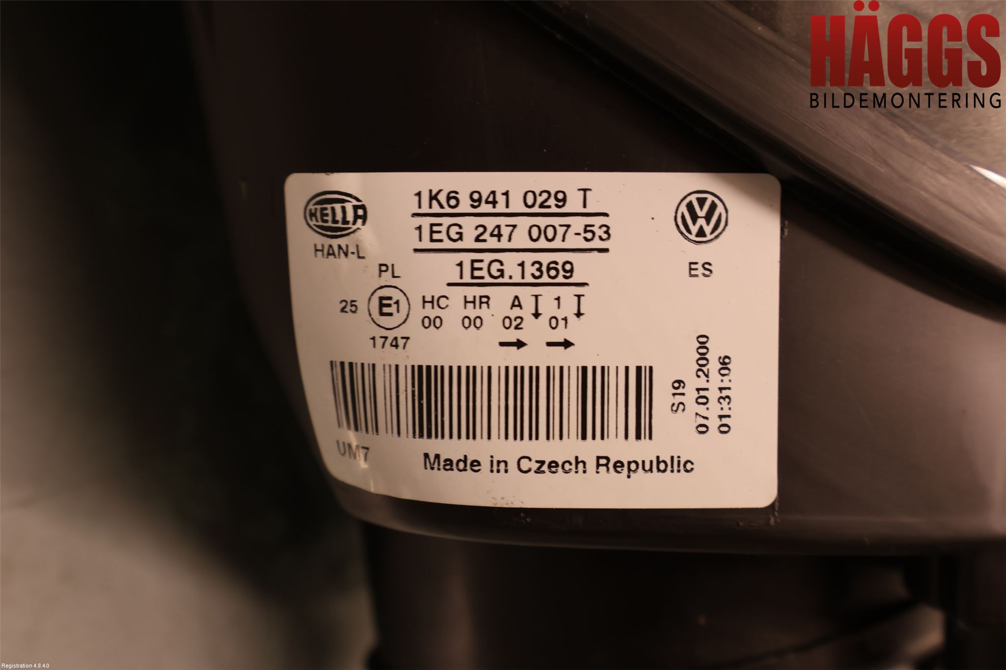 Volkswagen VW GOLF V 04-09 Strålkastare Vänster
