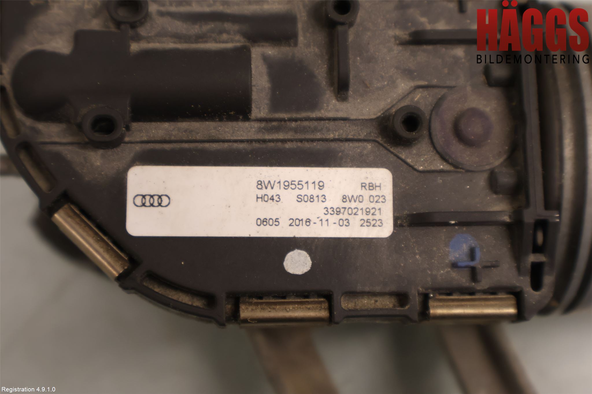 Audi A4/S4 B9 16-19 Torkarmotor Vindruta