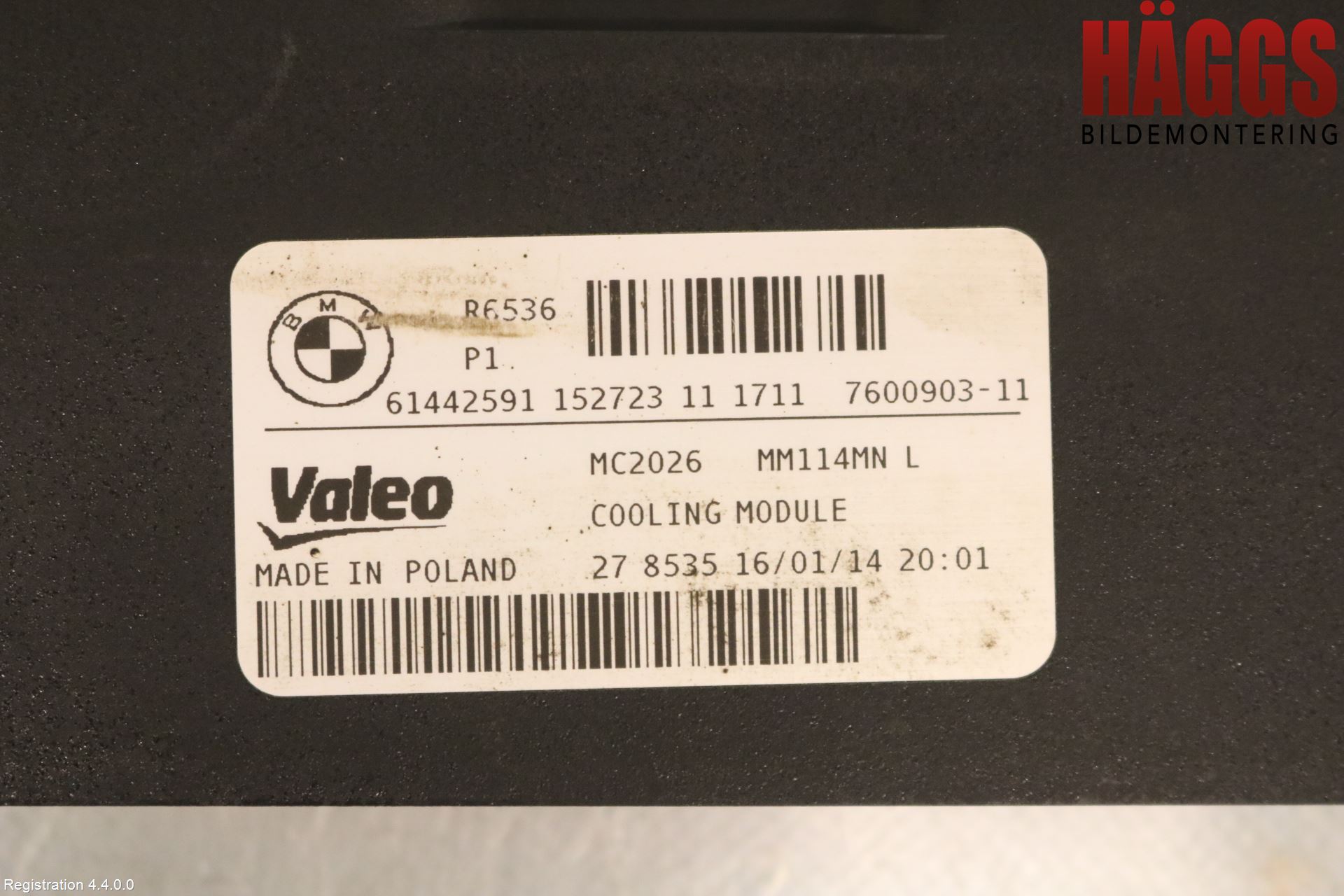 BMW 3 GT F34 13-19 Kylarfäste-Ram-Balk
