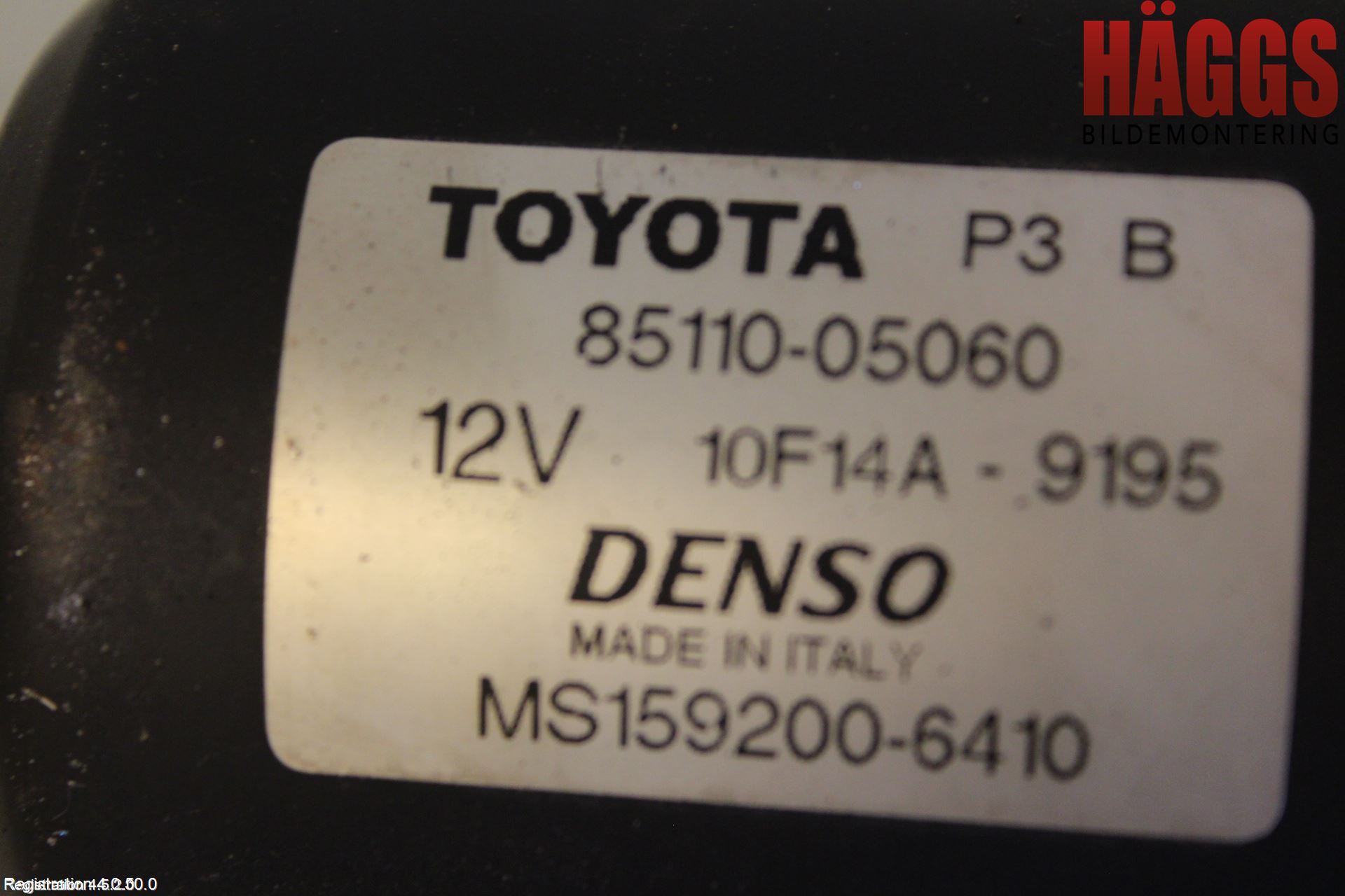 Toyota AVENSIS 03-06 Torkarmotor Vindruta