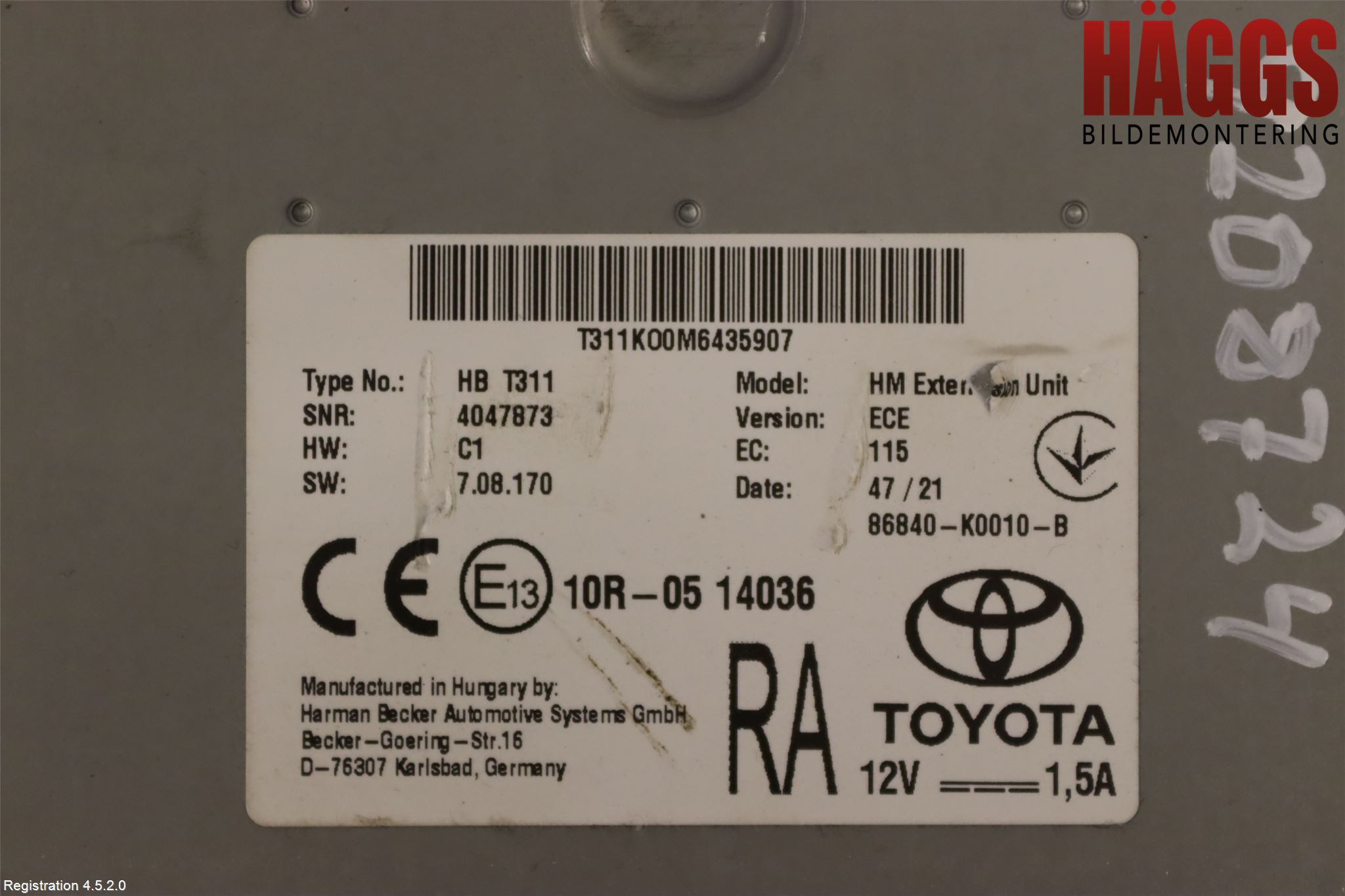 Toyota RAV4 19- Styrenhet Multimedia