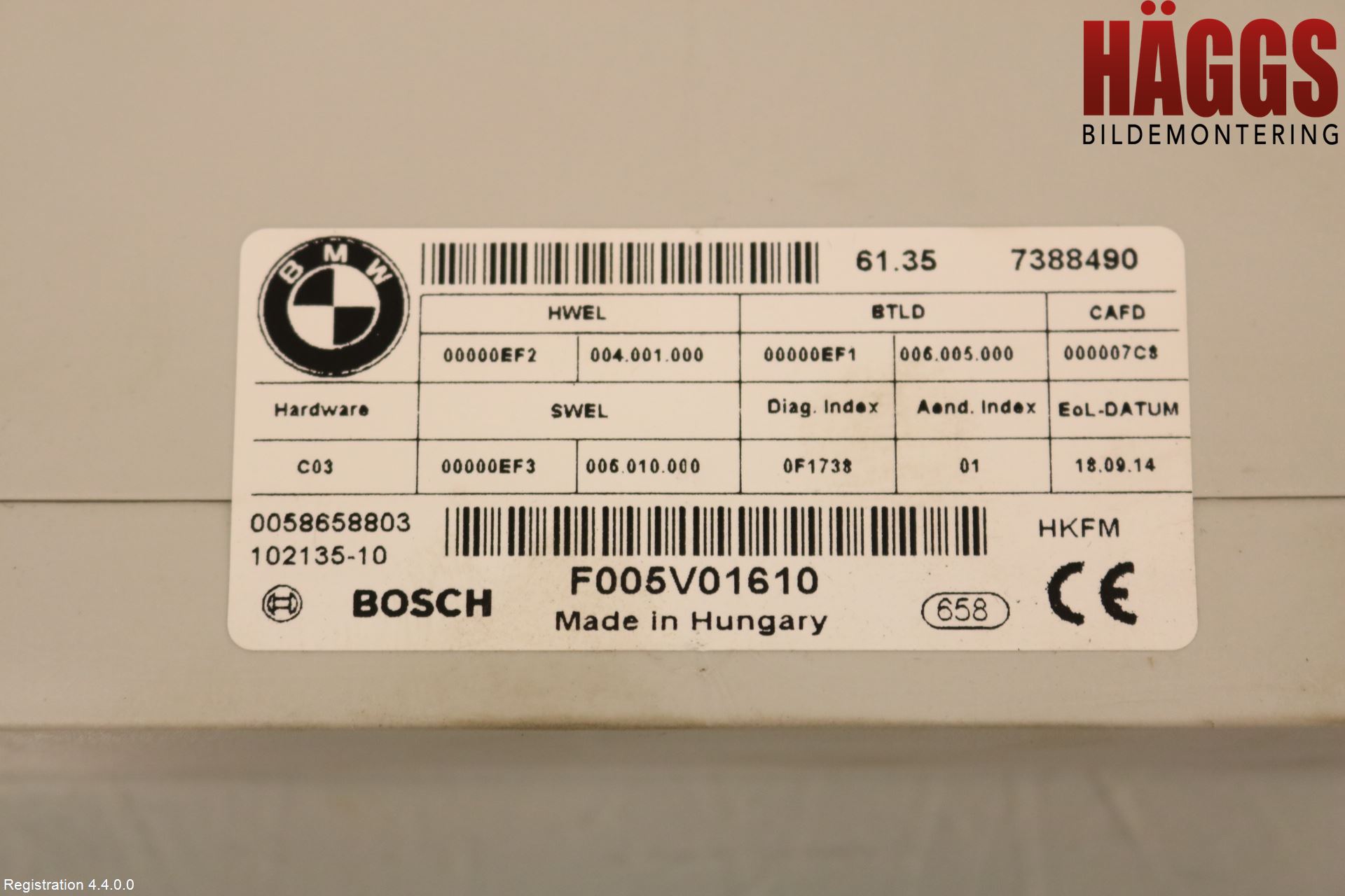 BMW 3 F30/F31/F80 12-19 Styrenhet Baklucka