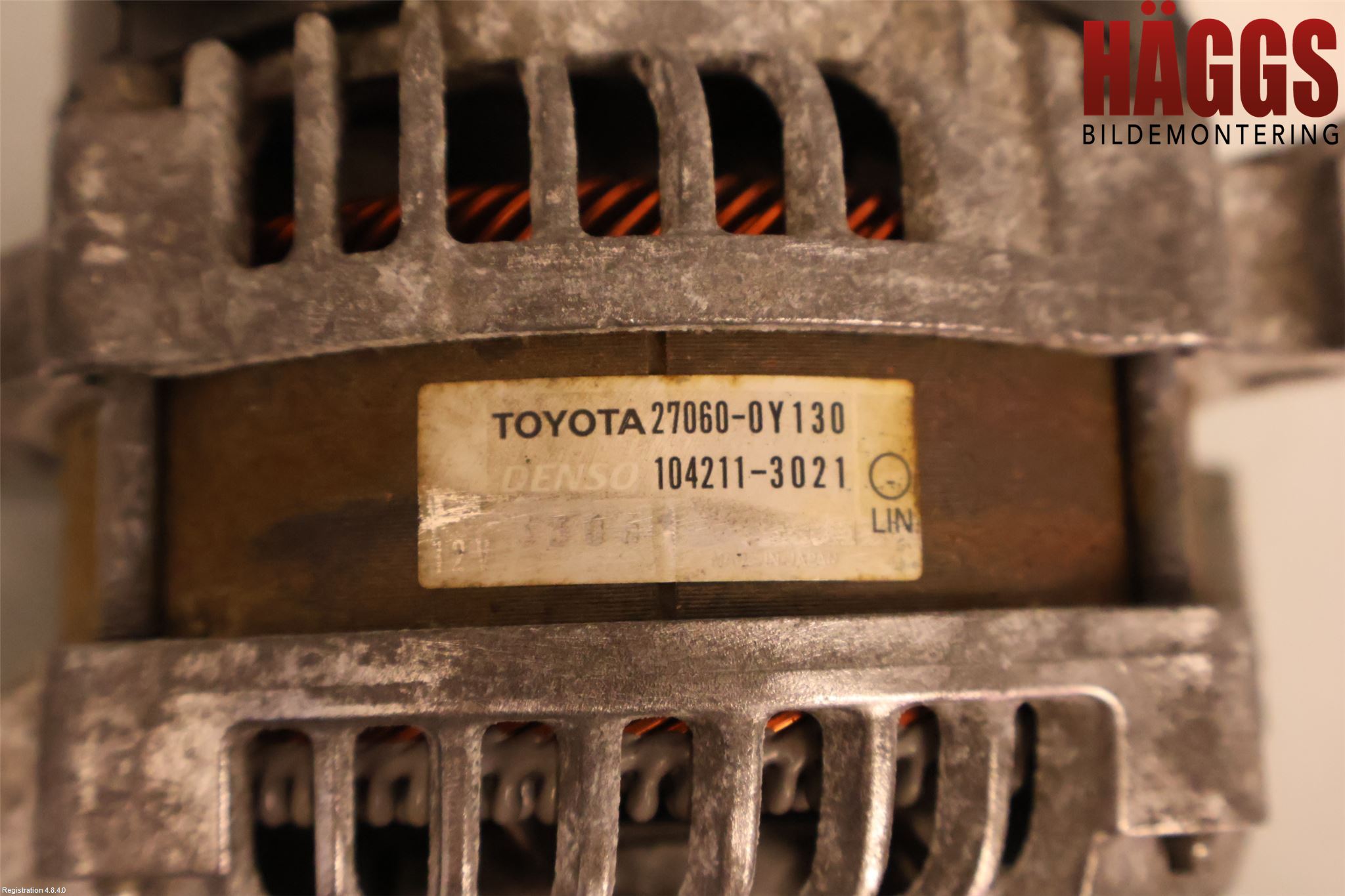 Toyota YARIS XP130 12-14 Generator