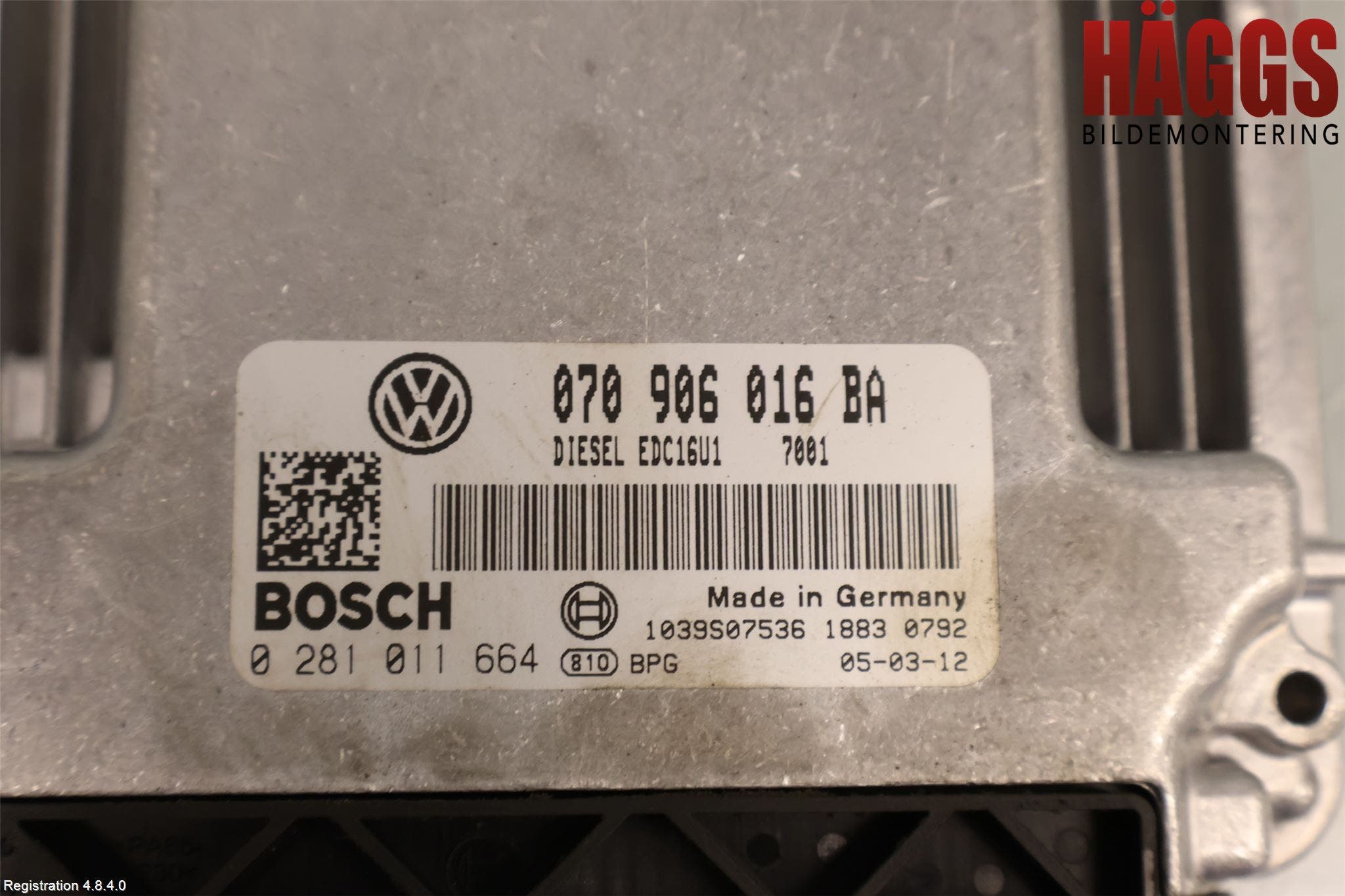 Volkswagen VW TRANSP/CARAVELLE (T5) 04-15 Styrenhet Inspump Diesel