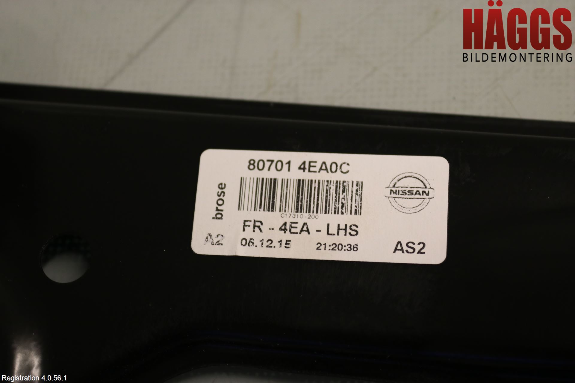 Nissan QASHQAI 14-17 Fönsterhissmekanism