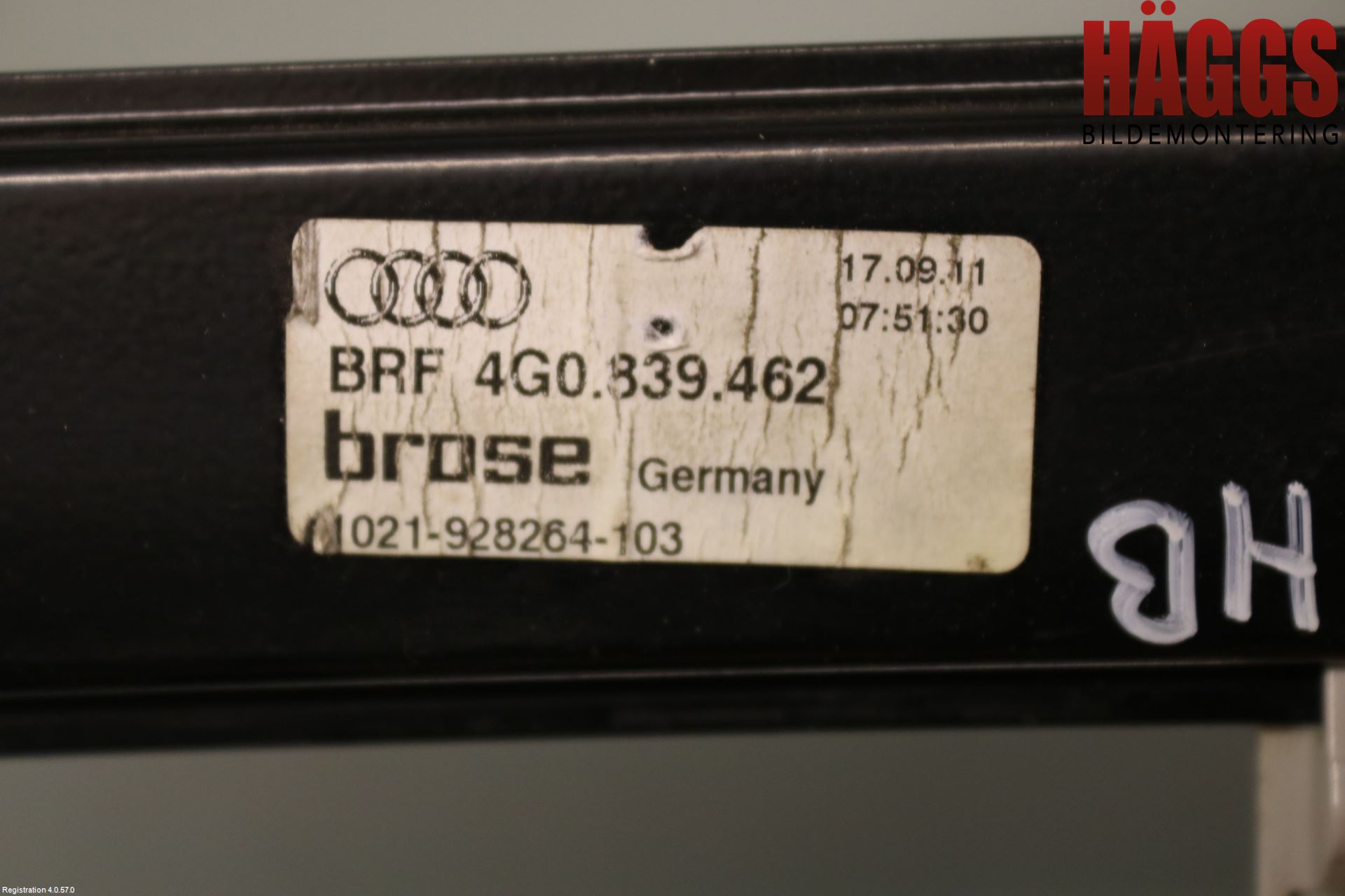 Audi A6/S6 4G 11-18 Fönsterhissmekanism