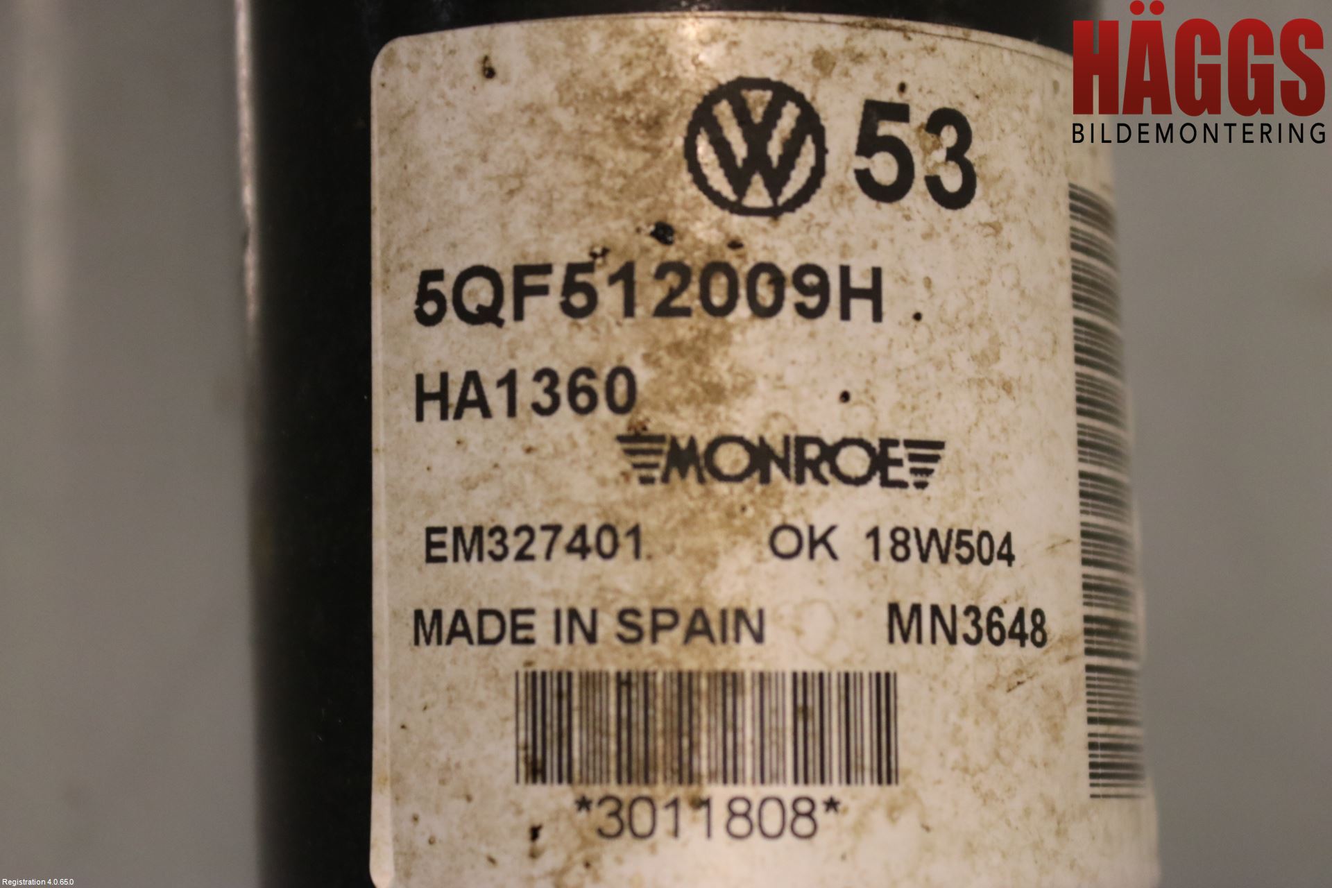 Volkswagen VW TIGUAN 16-24 Stötdämpare Bak