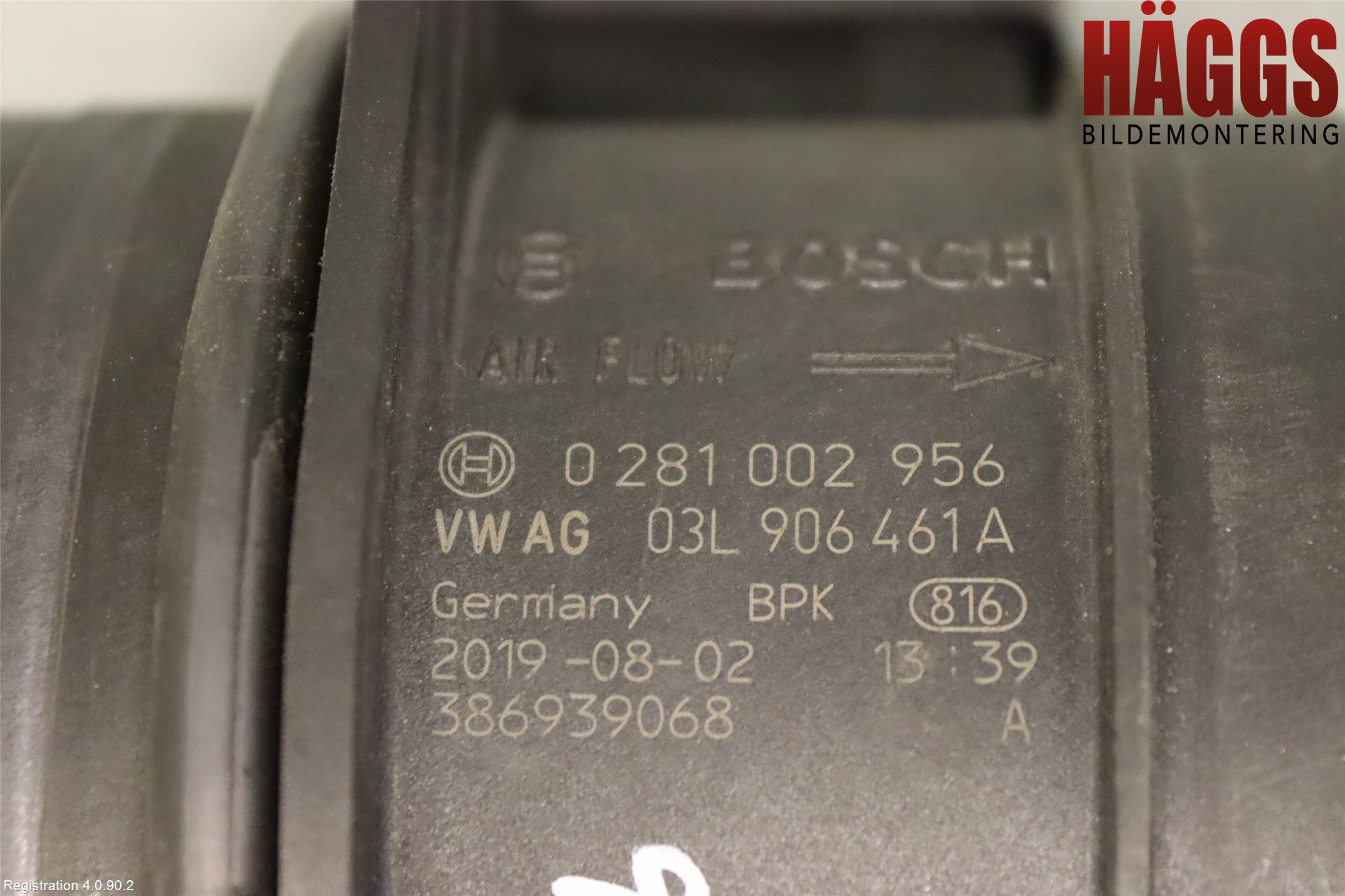 Volkswagen VW CADDY 16-20 Injluftmassamätare