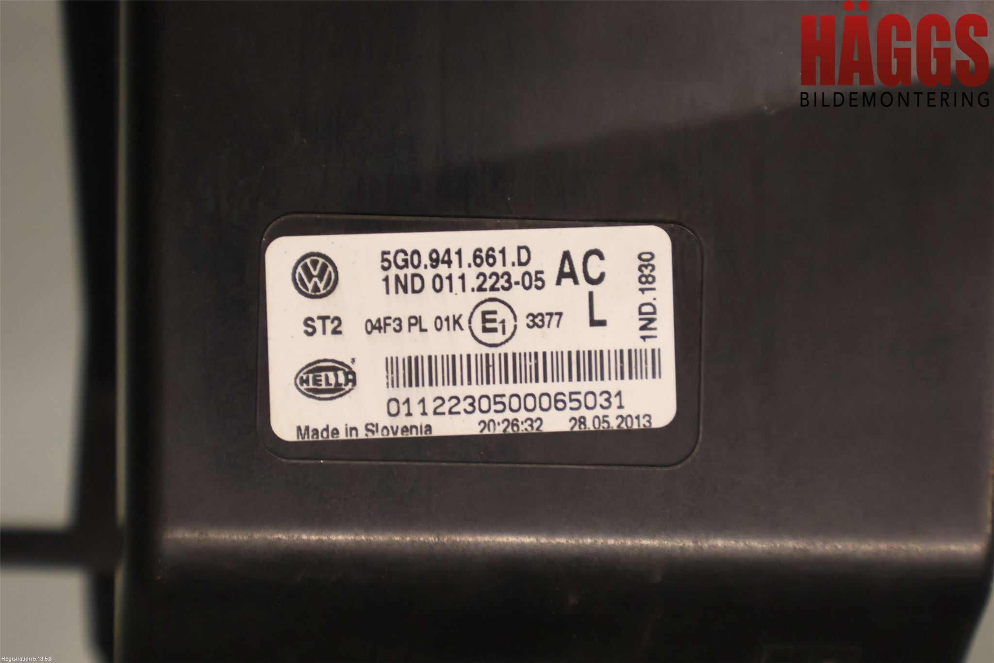 Volkswagen VW GOLF / E-GOLF VII 13-20 Dimljus-Varselljus Fram