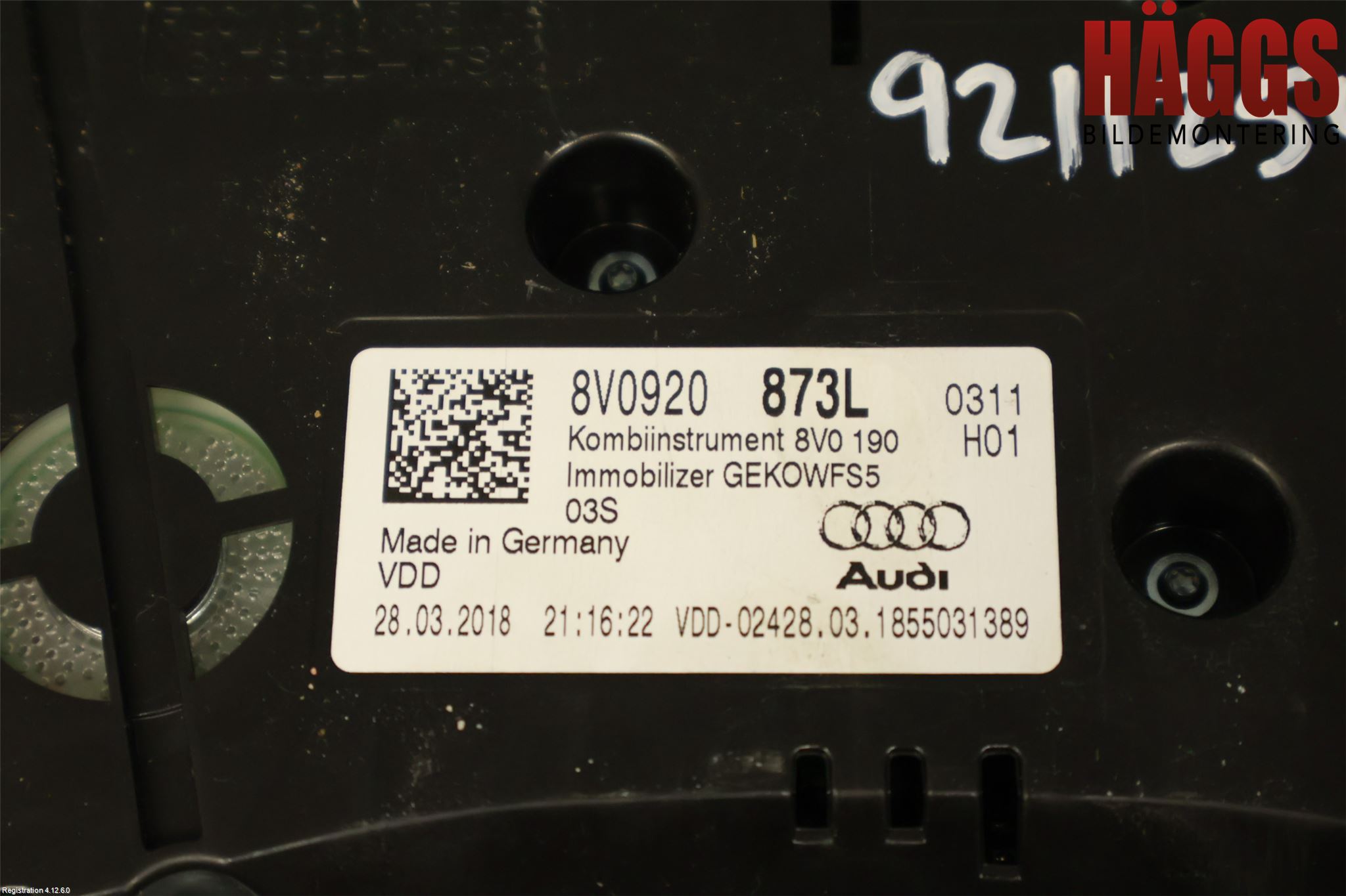 Audi A3/S3 8V 13-20 Instrument Komb