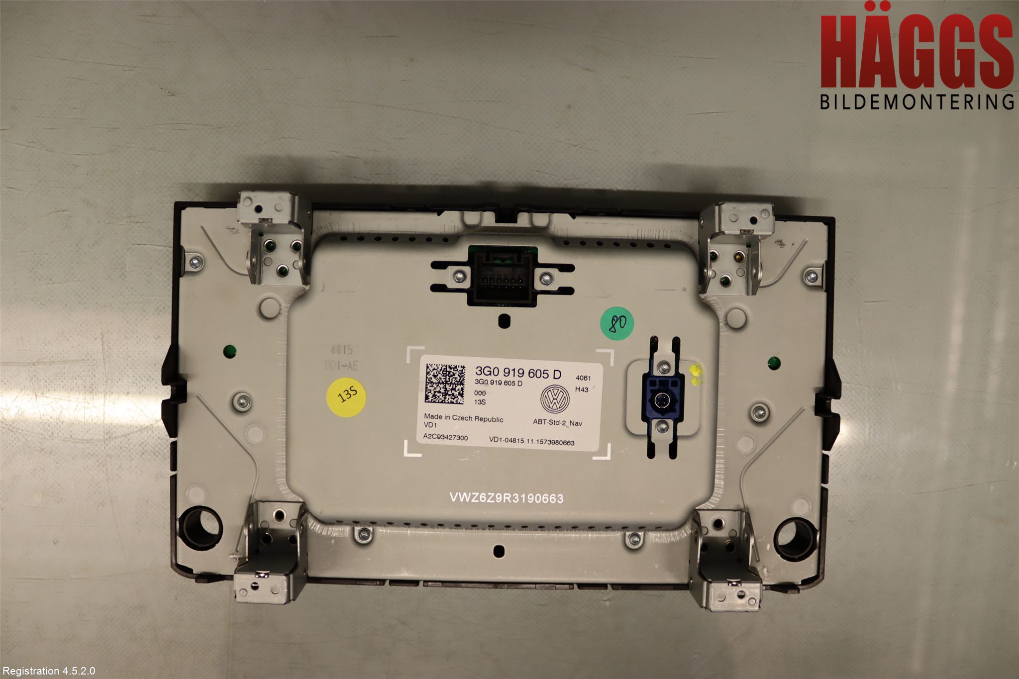 Volkswagen VW GOLF / E-GOLF VII 13-20 Multifunktionsdisplay