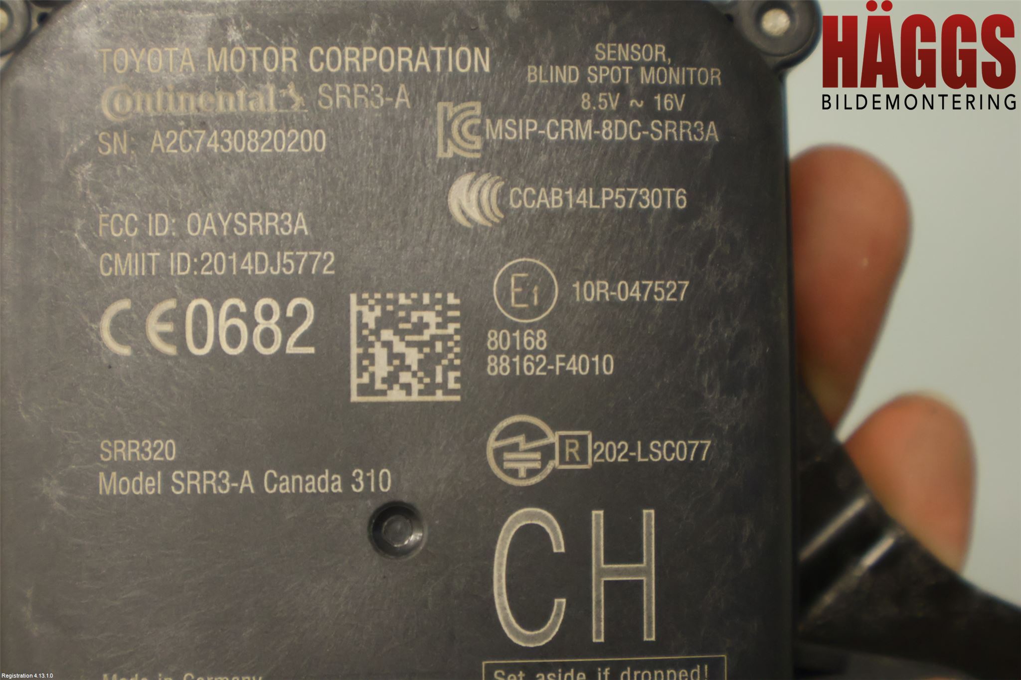 Toyota C-HR 16-23 Sensor Aktivt Kollisionsskydd
