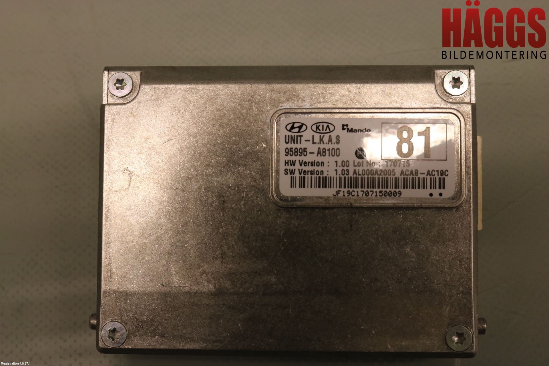 Kia OPTIMA 16-20 Sensor Aktivt Kollisionsskydd