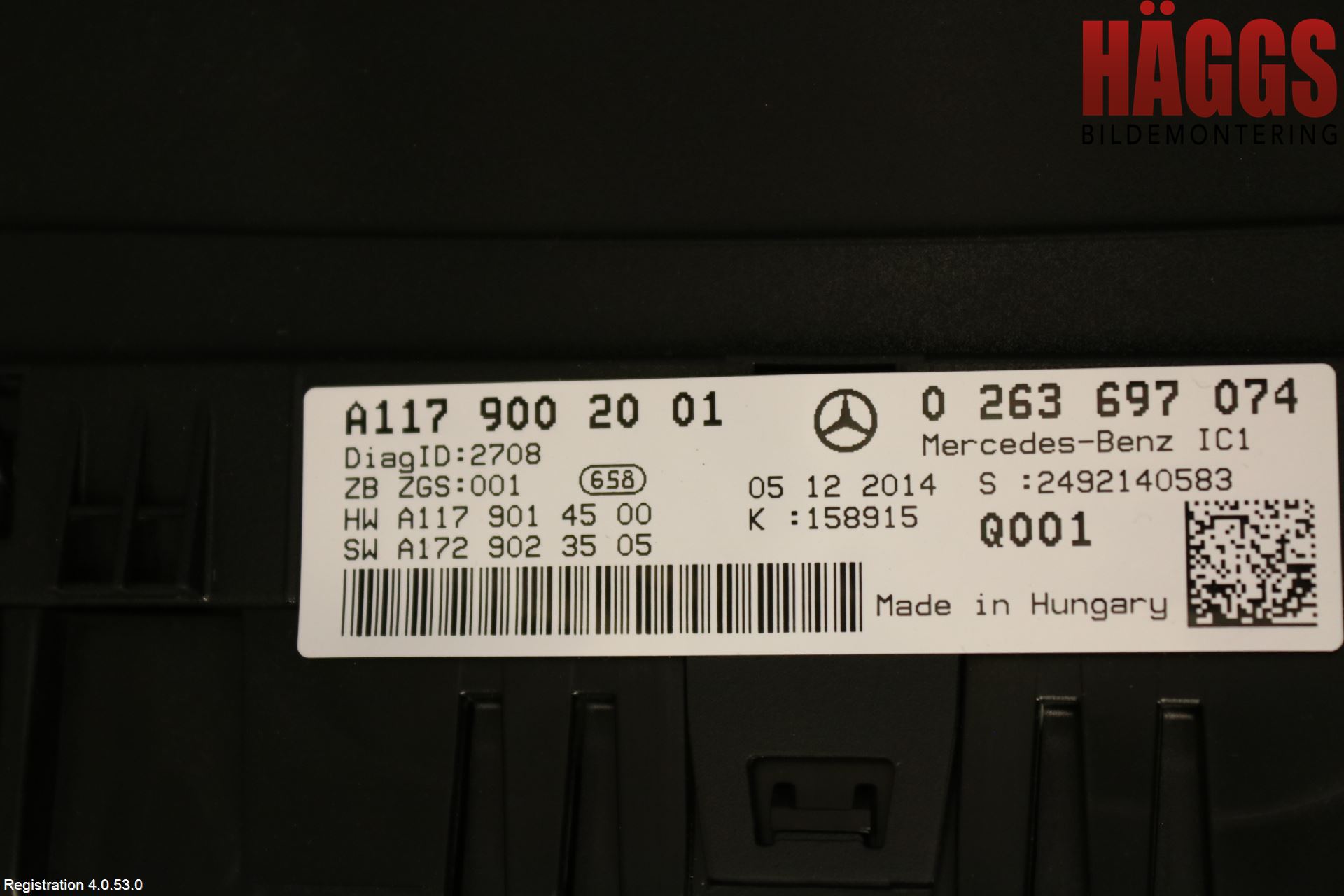 Mercedes-Benz MB CLA-KLASS (C117/X117) 13-19 Instrument Komb